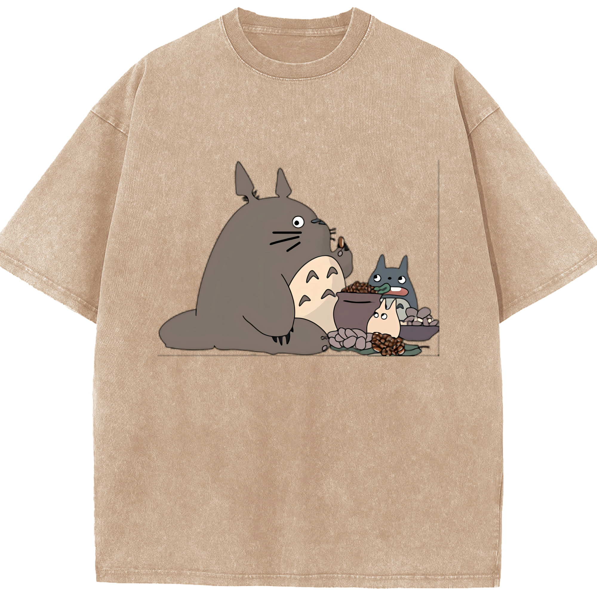 （画像用） となりのトトロ 草壁メイ 草壁サツキ My Neighbor Totoro Satsuki Kusakabe Mei Kusakabe 綿100% ヴィンテージ風 半袖Tシャツ（フロントプリント）
