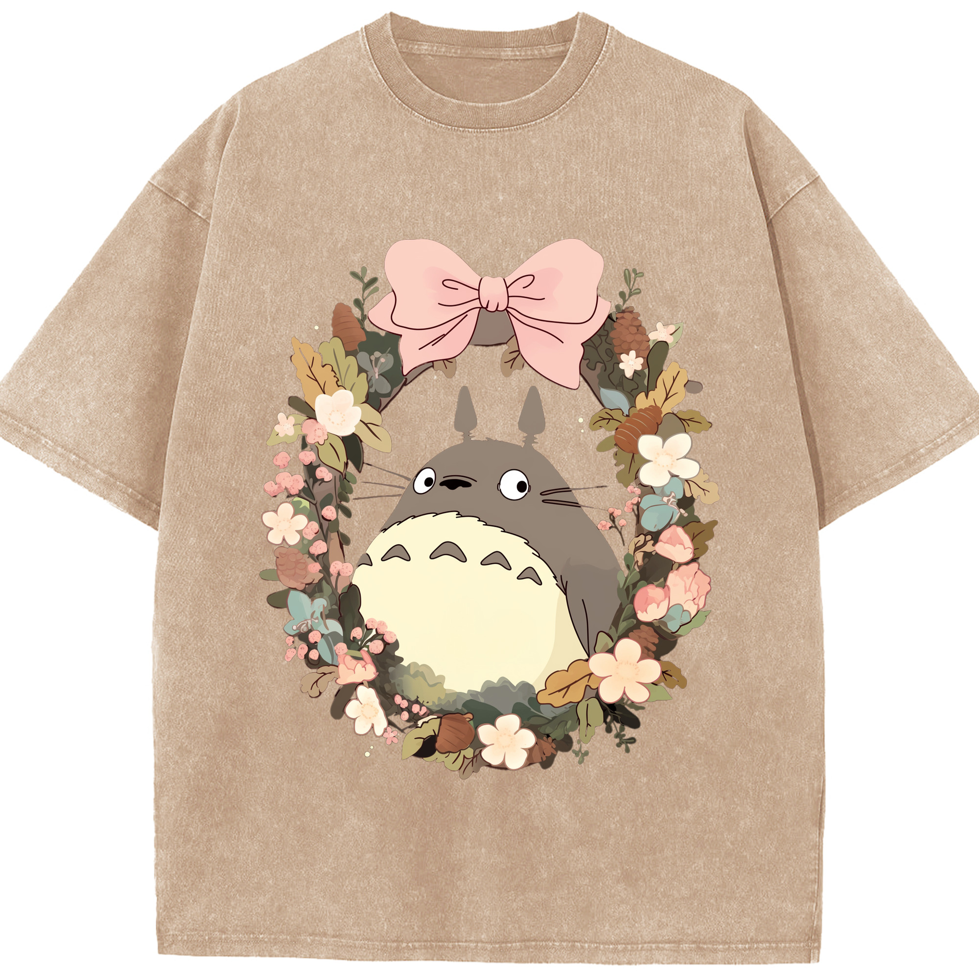 （画像用） となりのトトロ 草壁メイ 草壁サツキ My Neighbor Totoro Satsuki Kusakabe Mei Kusakabe 綿100% ヴィンテージ風 半袖Tシャツ（フロントプリント）