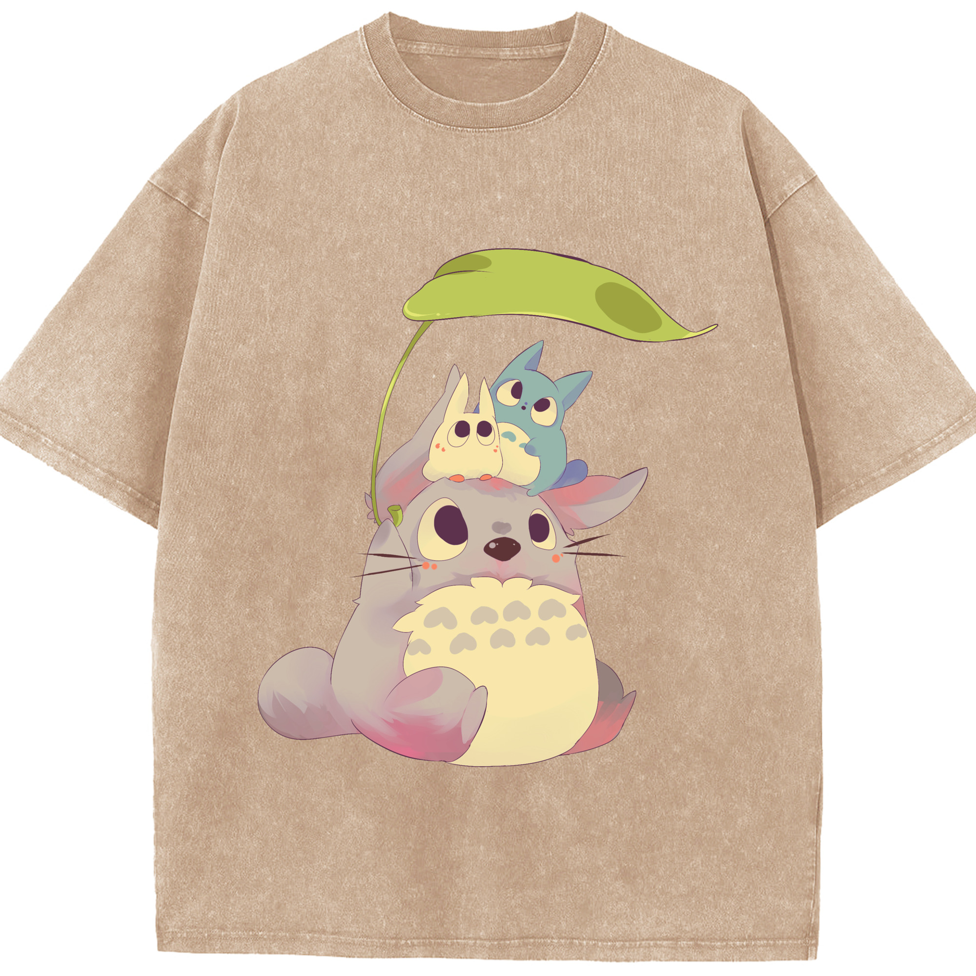 （画像用） となりのトトロ 草壁メイ 草壁サツキ My Neighbor Totoro Satsuki Kusakabe Mei Kusakabe 綿100% ヴィンテージ風 半袖Tシャツ（フロントプリント）