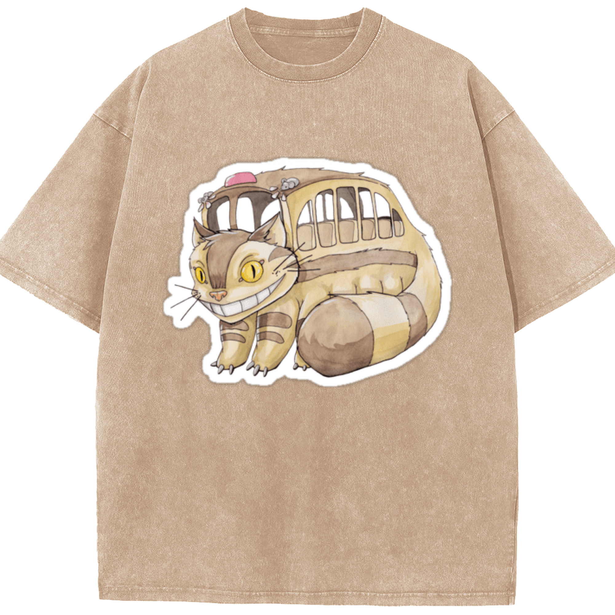 （画像用） となりのトトロ 草壁メイ 草壁サツキ My Neighbor Totoro Satsuki Kusakabe Mei Kusakabe 綿100% ヴィンテージ風 半袖Tシャツ（フロントプリント）