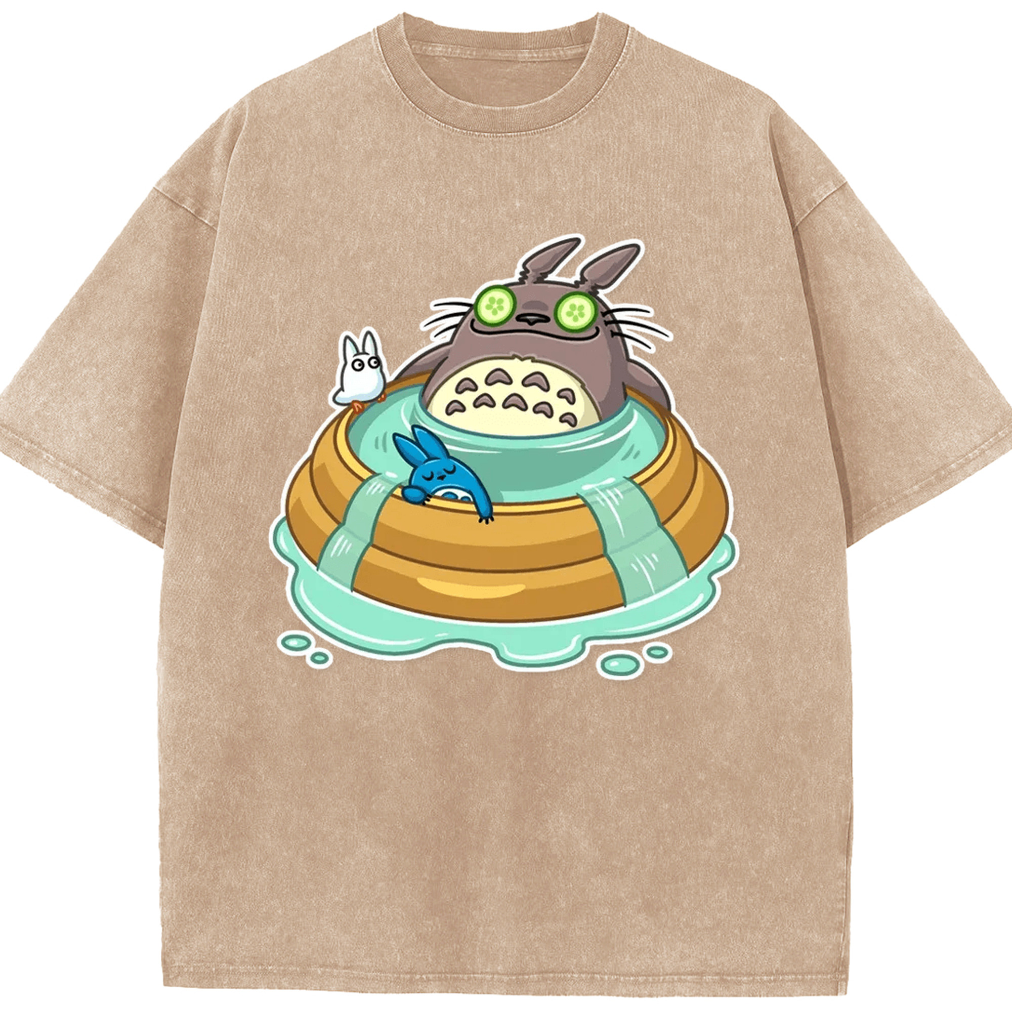 （画像用） となりのトトロ 草壁メイ 草壁サツキ My Neighbor Totoro Satsuki Kusakabe Mei Kusakabe 綿100% ヴィンテージ風 半袖Tシャツ（フロントプリント）