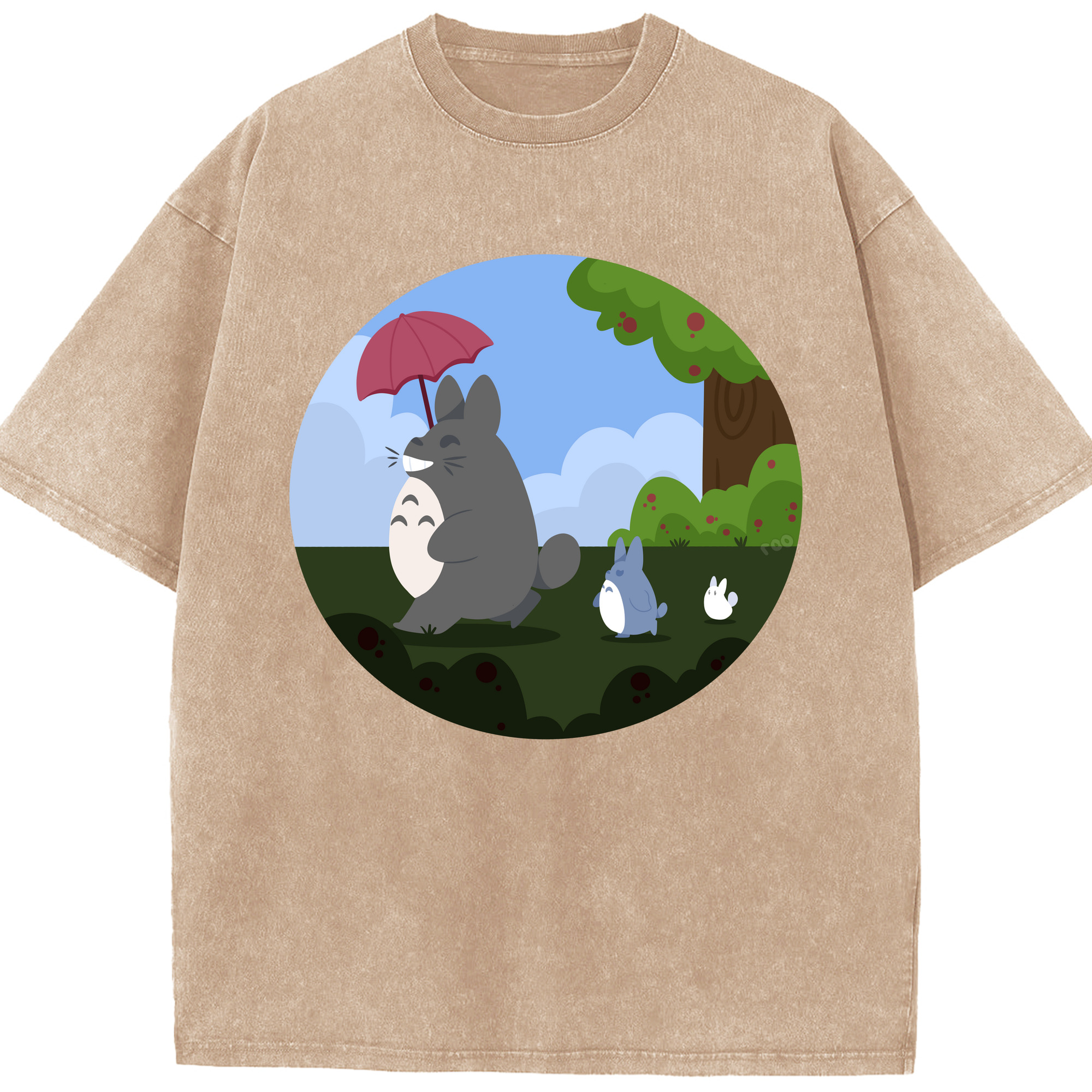 （画像用） となりのトトロ 草壁メイ 草壁サツキ My Neighbor Totoro Satsuki Kusakabe Mei Kusakabe 綿100% ヴィンテージ風 半袖Tシャツ（フロントプリント）
