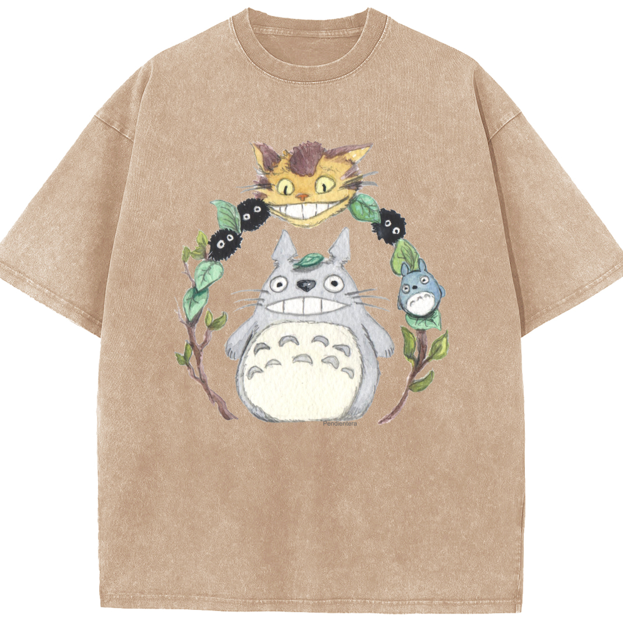 （画像用） となりのトトロ 草壁メイ 草壁サツキ My Neighbor Totoro Satsuki Kusakabe Mei Kusakabe 綿100% ヴィンテージ風 半袖Tシャツ（フロントプリント）