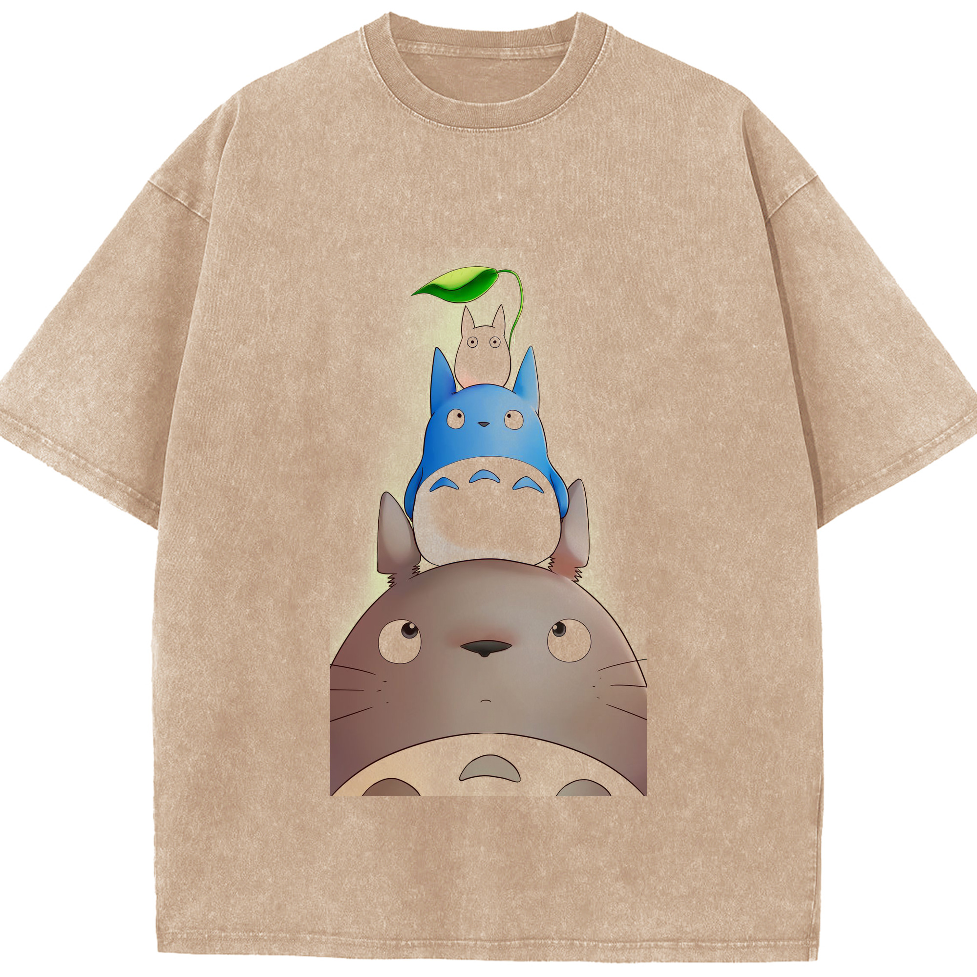 （画像用） となりのトトロ 草壁メイ 草壁サツキ My Neighbor Totoro Satsuki Kusakabe Mei Kusakabe 綿100% ヴィンテージ風 半袖Tシャツ（フロントプリント）