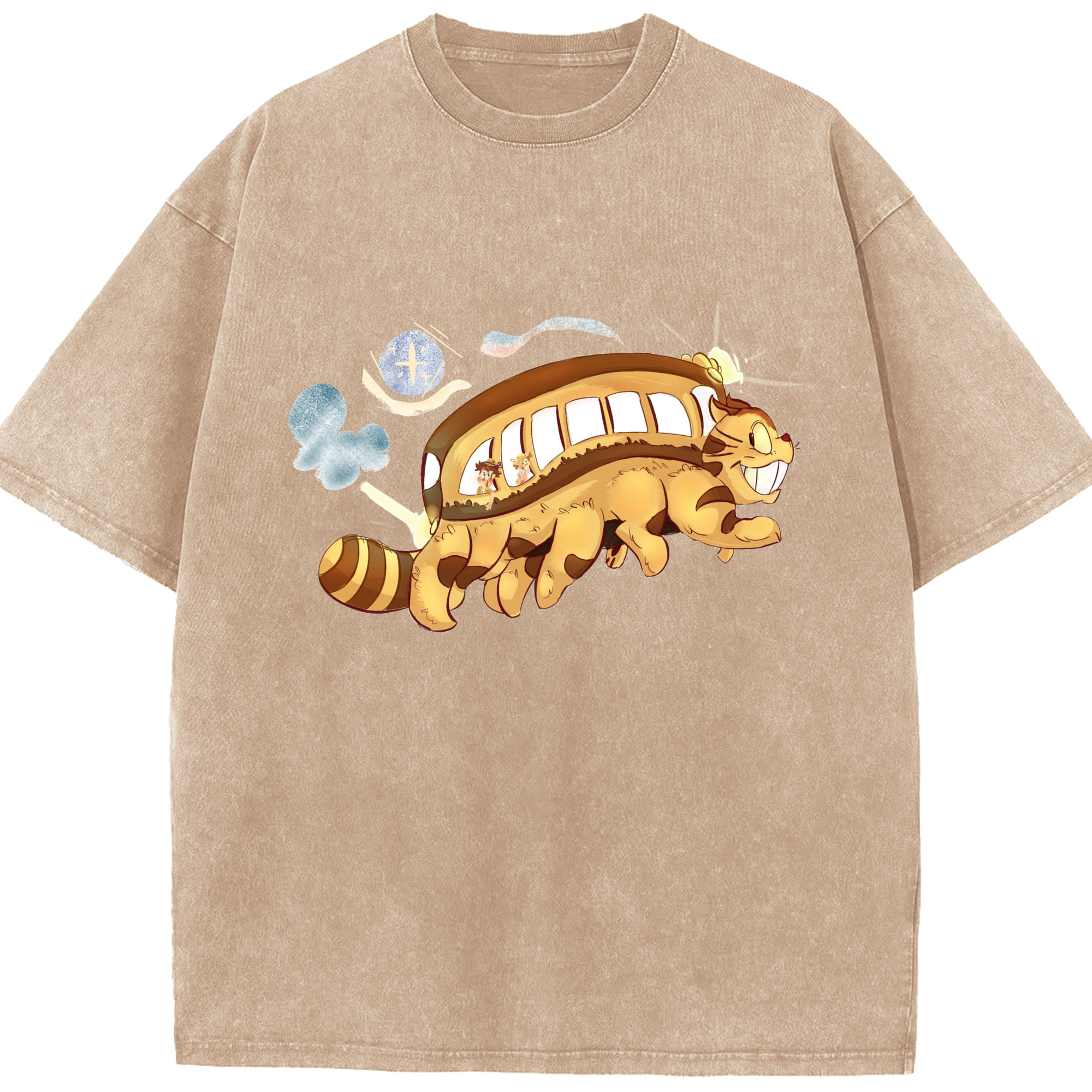 （画像用） となりのトトロ 草壁メイ 草壁サツキ My Neighbor Totoro Satsuki Kusakabe Mei Kusakabe 綿100% ヴィンテージ風 半袖Tシャツ（フロントプリント）