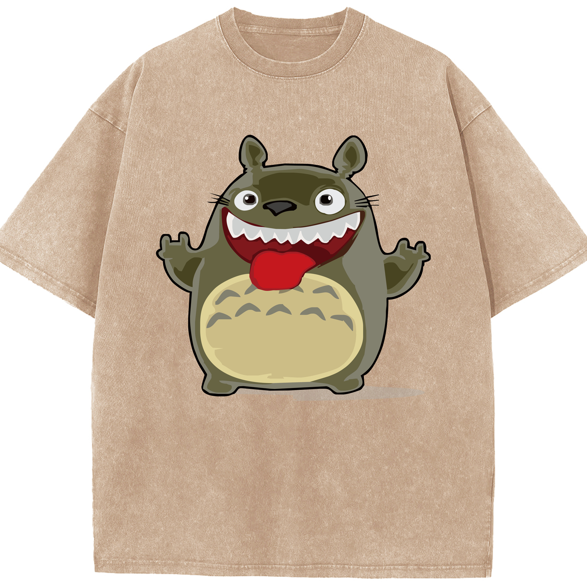 （画像用） となりのトトロ 草壁メイ 草壁サツキ My Neighbor Totoro Satsuki Kusakabe Mei Kusakabe 綿100% ヴィンテージ風 半袖Tシャツ（フロントプリント）