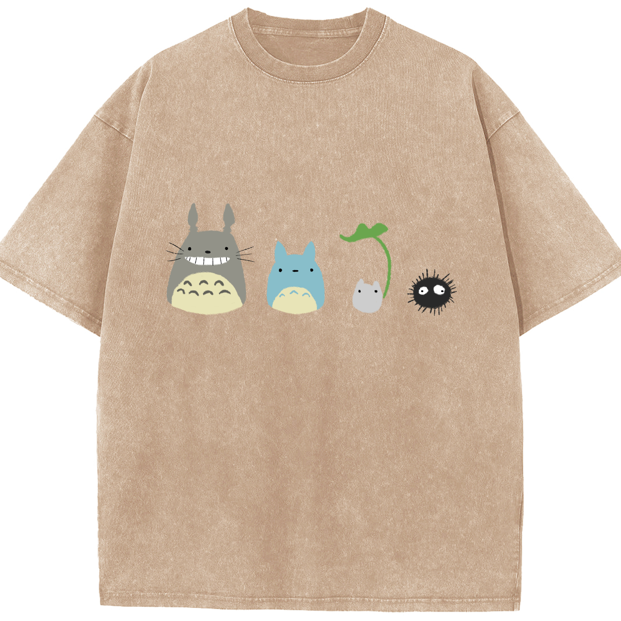 （画像用） となりのトトロ 草壁メイ 草壁サツキ My Neighbor Totoro Satsuki Kusakabe Mei Kusakabe 綿100% ヴィンテージ風 半袖Tシャツ（フロントプリント）
