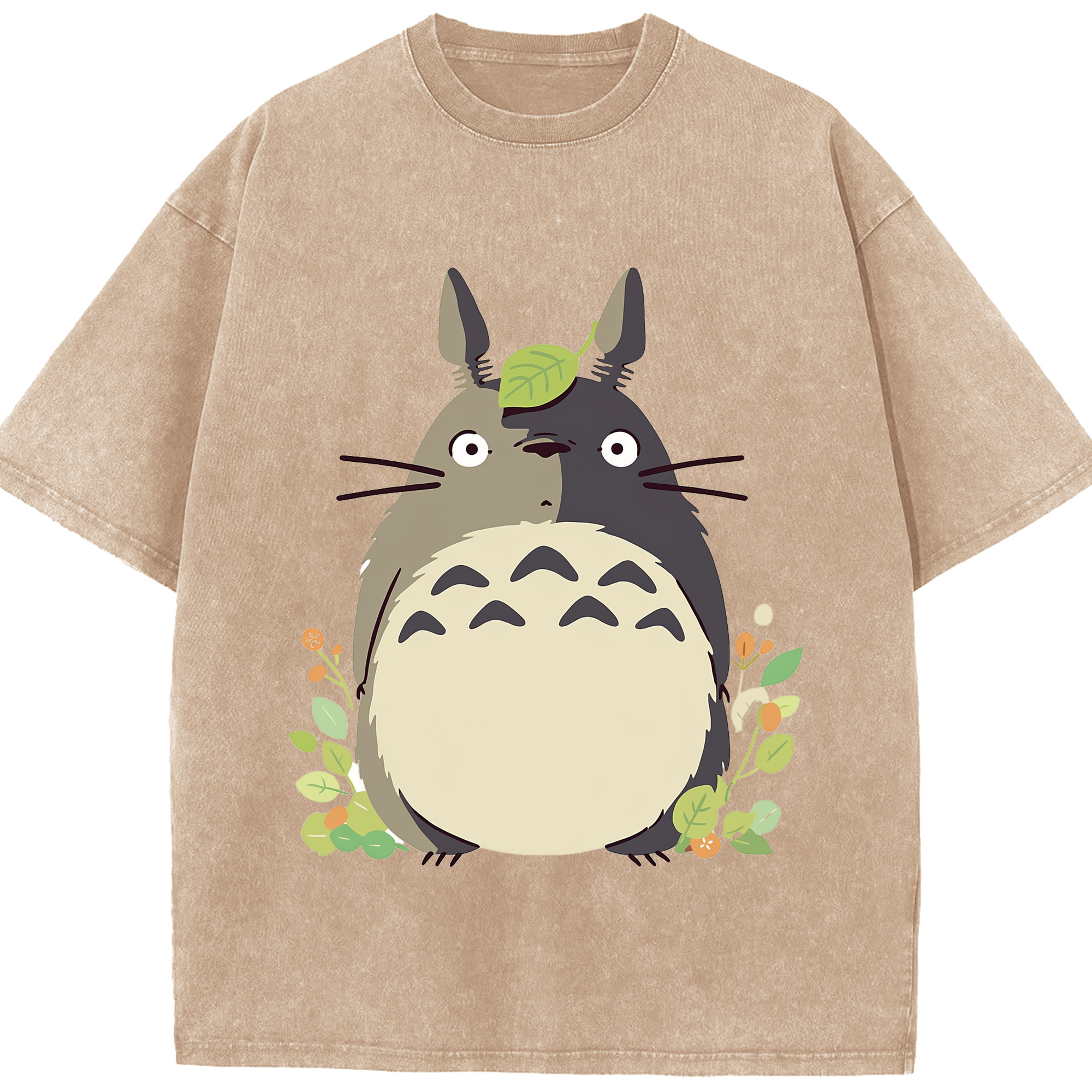 （画像用） となりのトトロ 草壁メイ 草壁サツキ My Neighbor Totoro Satsuki Kusakabe Mei Kusakabe 綿100% ヴィンテージ風 半袖Tシャツ（フロントプリント）