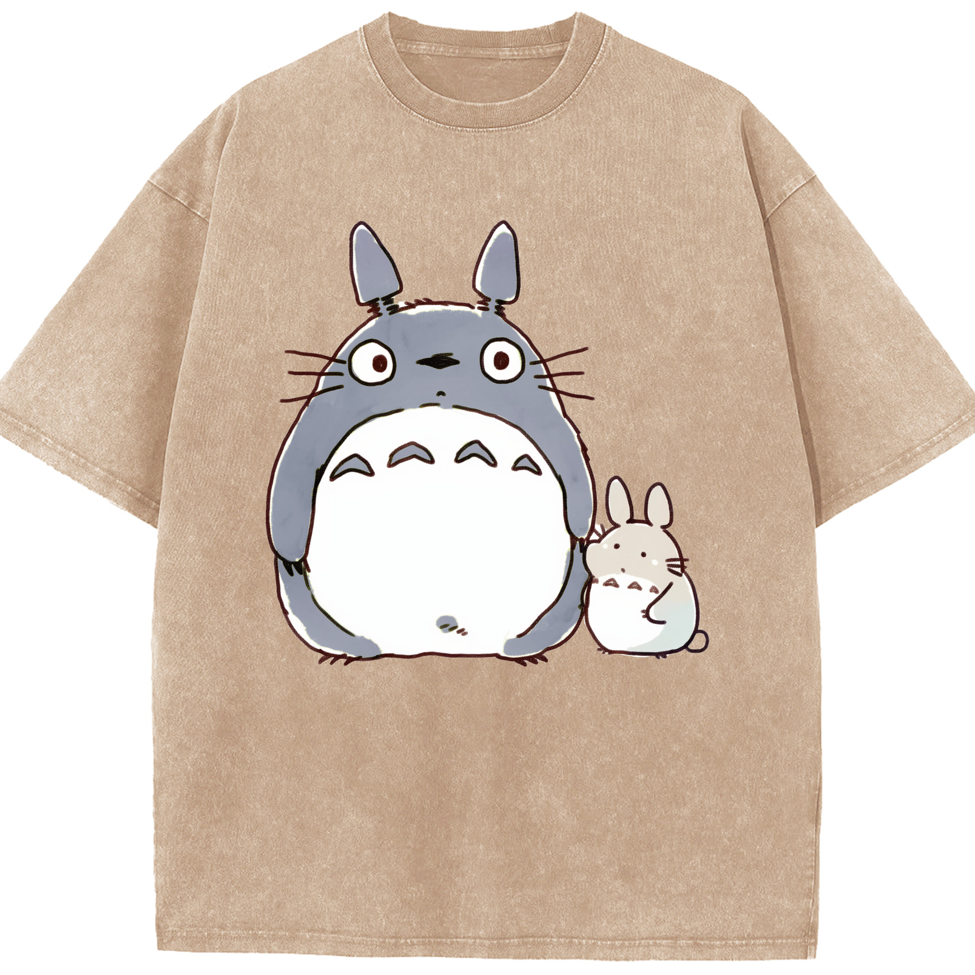 （画像用） となりのトトロ 草壁メイ 草壁サツキ My Neighbor Totoro Satsuki Kusakabe Mei Kusakabe 綿100% ヴィンテージ風 半袖Tシャツ（フロントプリント）