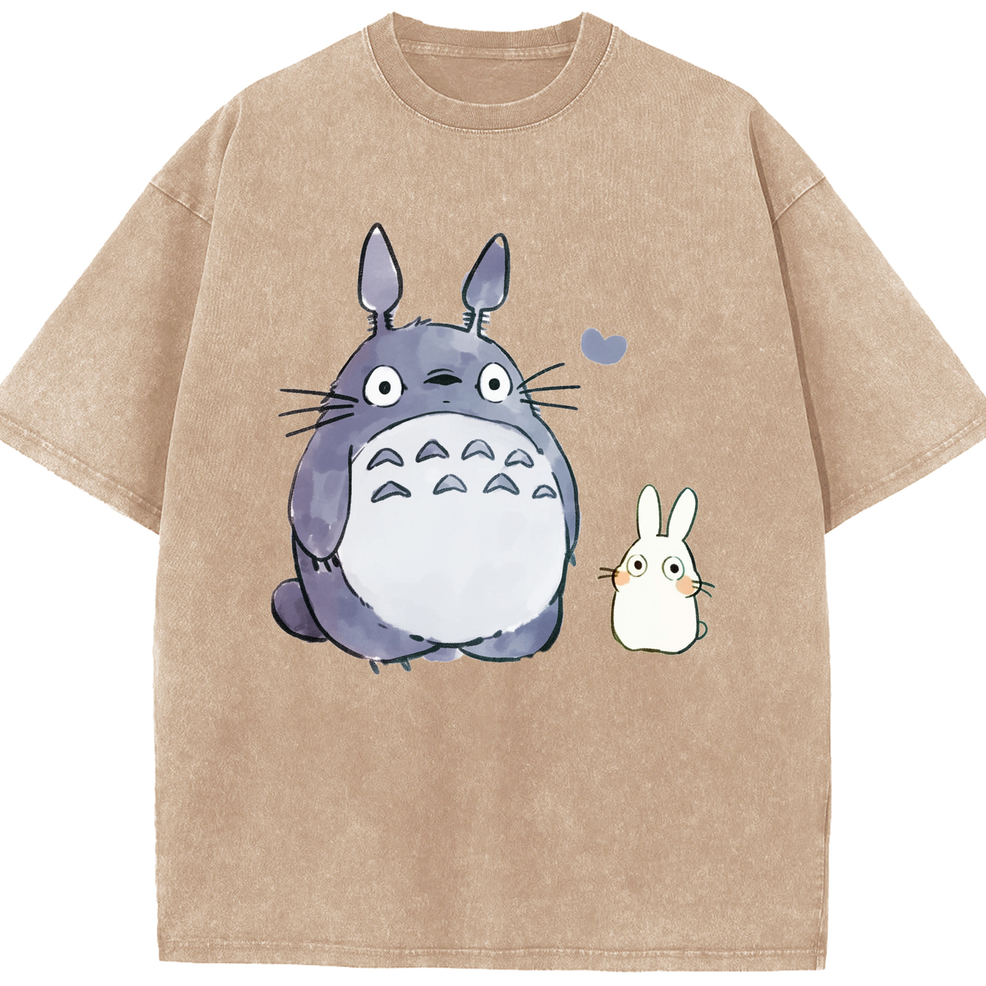 （画像用） となりのトトロ 草壁メイ 草壁サツキ My Neighbor Totoro Satsuki Kusakabe Mei Kusakabe 綿100% ヴィンテージ風 半袖Tシャツ（フロントプリント）