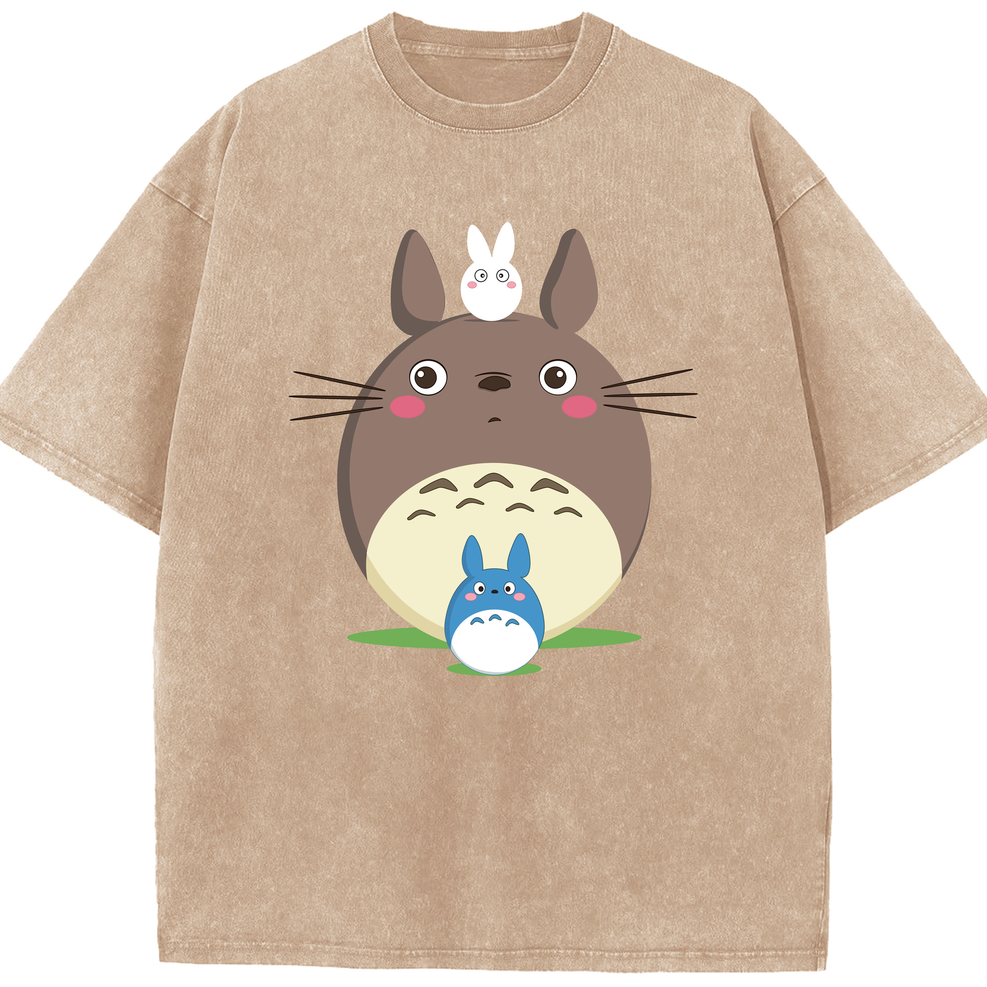 （画像用） となりのトトロ 草壁メイ 草壁サツキ My Neighbor Totoro Satsuki Kusakabe Mei Kusakabe 綿100% ヴィンテージ風 半袖Tシャツ（フロントプリント）