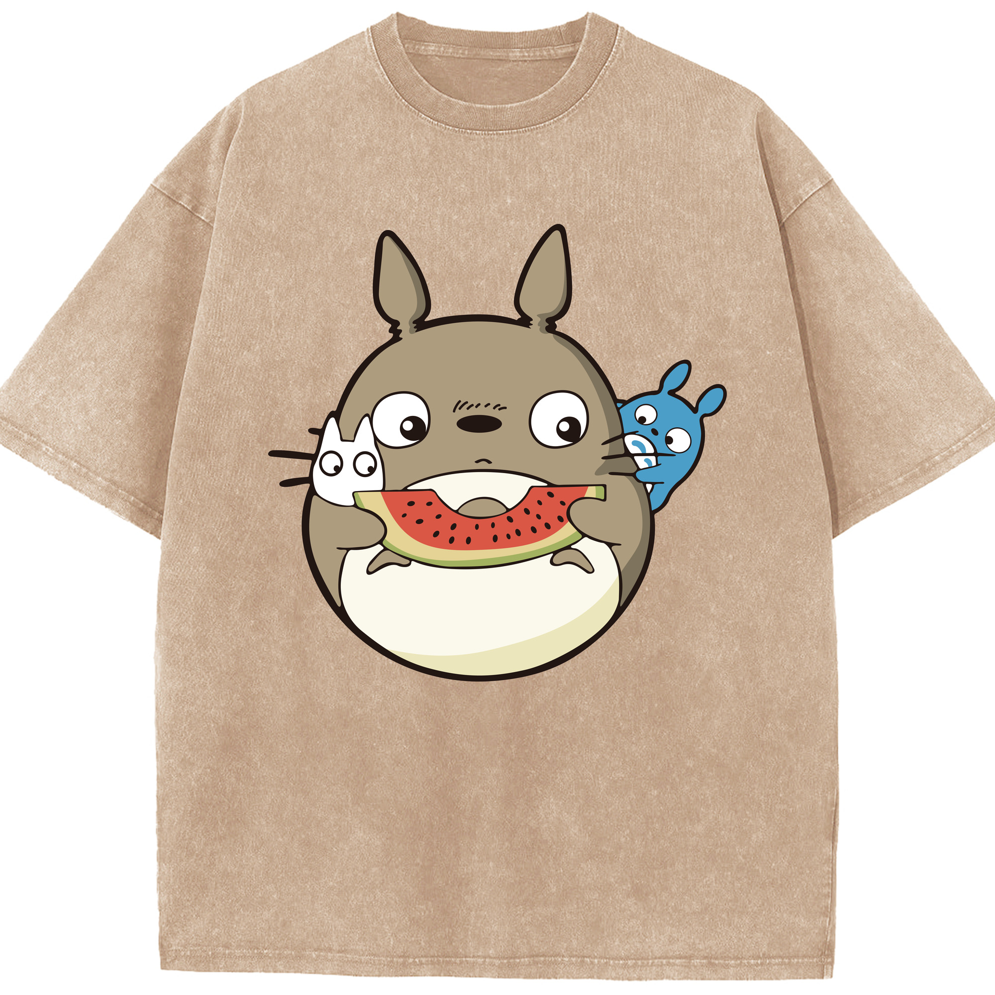 （画像用） となりのトトロ 草壁メイ 草壁サツキ My Neighbor Totoro Satsuki Kusakabe Mei Kusakabe 綿100% ヴィンテージ風 半袖Tシャツ（フロントプリント）