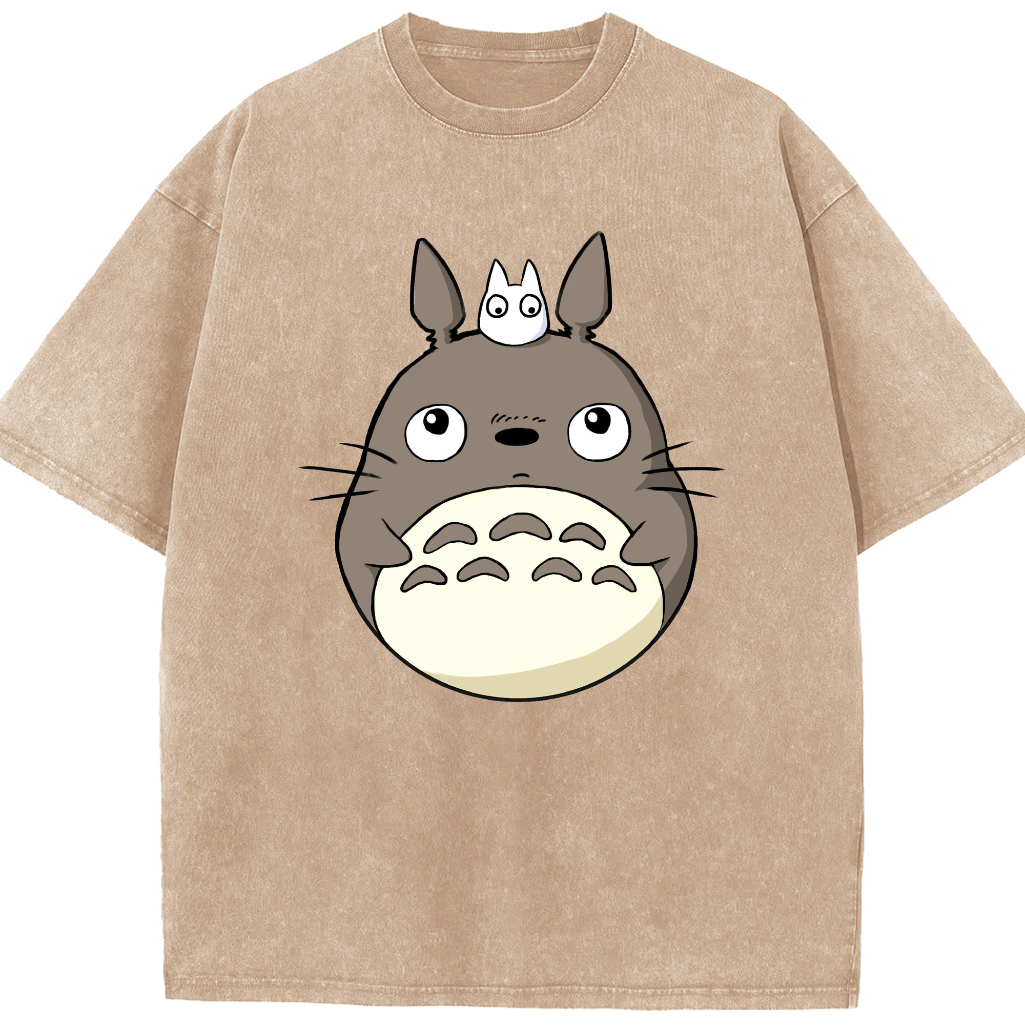 （画像用） となりのトトロ 草壁メイ 草壁サツキ My Neighbor Totoro Satsuki Kusakabe Mei Kusakabe 綿100% ヴィンテージ風 半袖Tシャツ（フロントプリント）