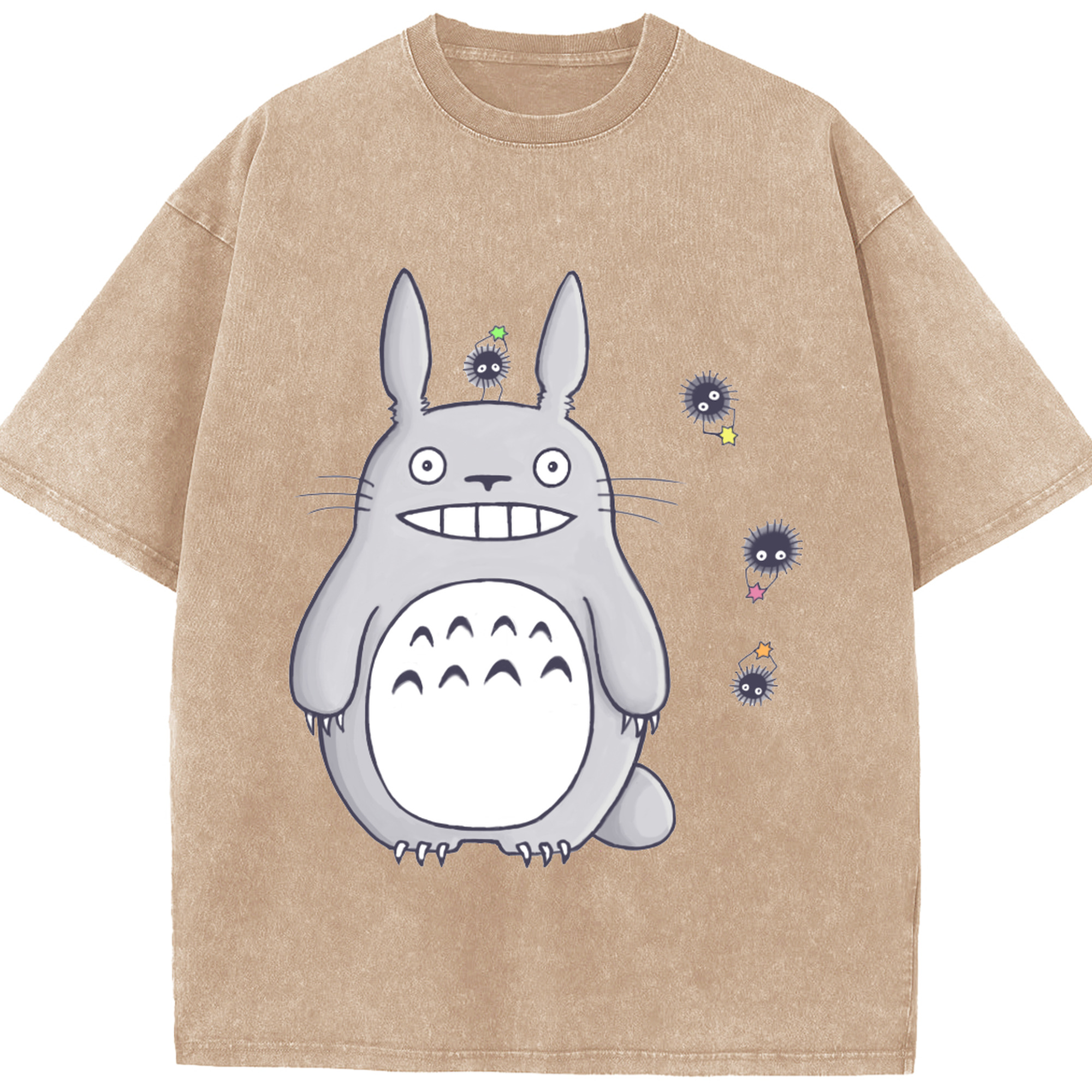 （画像用） となりのトトロ 草壁メイ 草壁サツキ My Neighbor Totoro Satsuki Kusakabe Mei Kusakabe 綿100% ヴィンテージ風 半袖Tシャツ（フロントプリント）