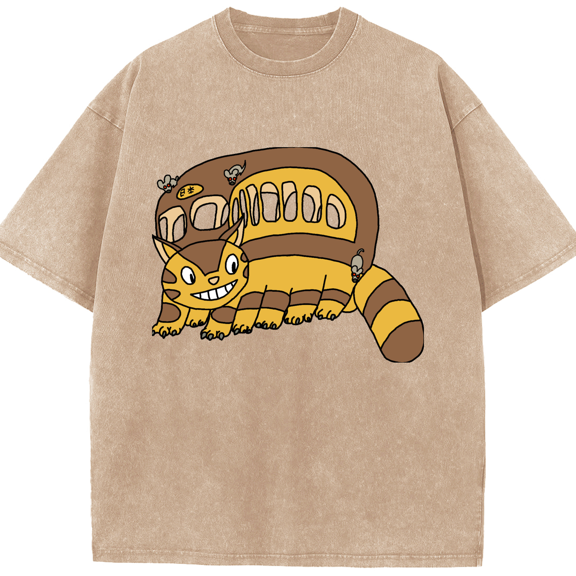 （画像用） となりのトトロ 草壁メイ 草壁サツキ My Neighbor Totoro Satsuki Kusakabe Mei Kusakabe 綿100% ヴィンテージ風 半袖Tシャツ（フロントプリント）