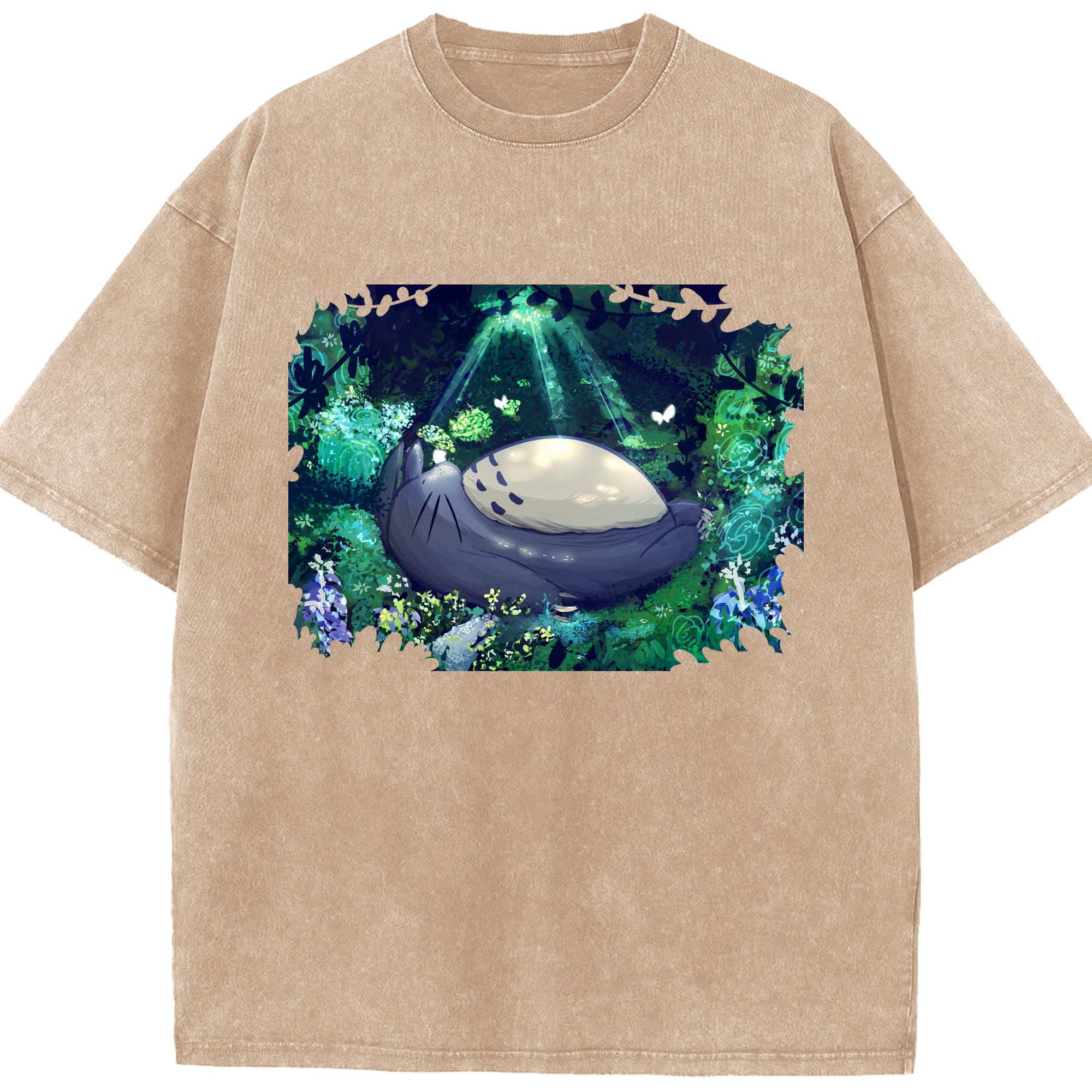 （画像用） となりのトトロ 草壁メイ 草壁サツキ My Neighbor Totoro Satsuki Kusakabe Mei Kusakabe 綿100% ヴィンテージ風 半袖Tシャツ（フロントプリント）