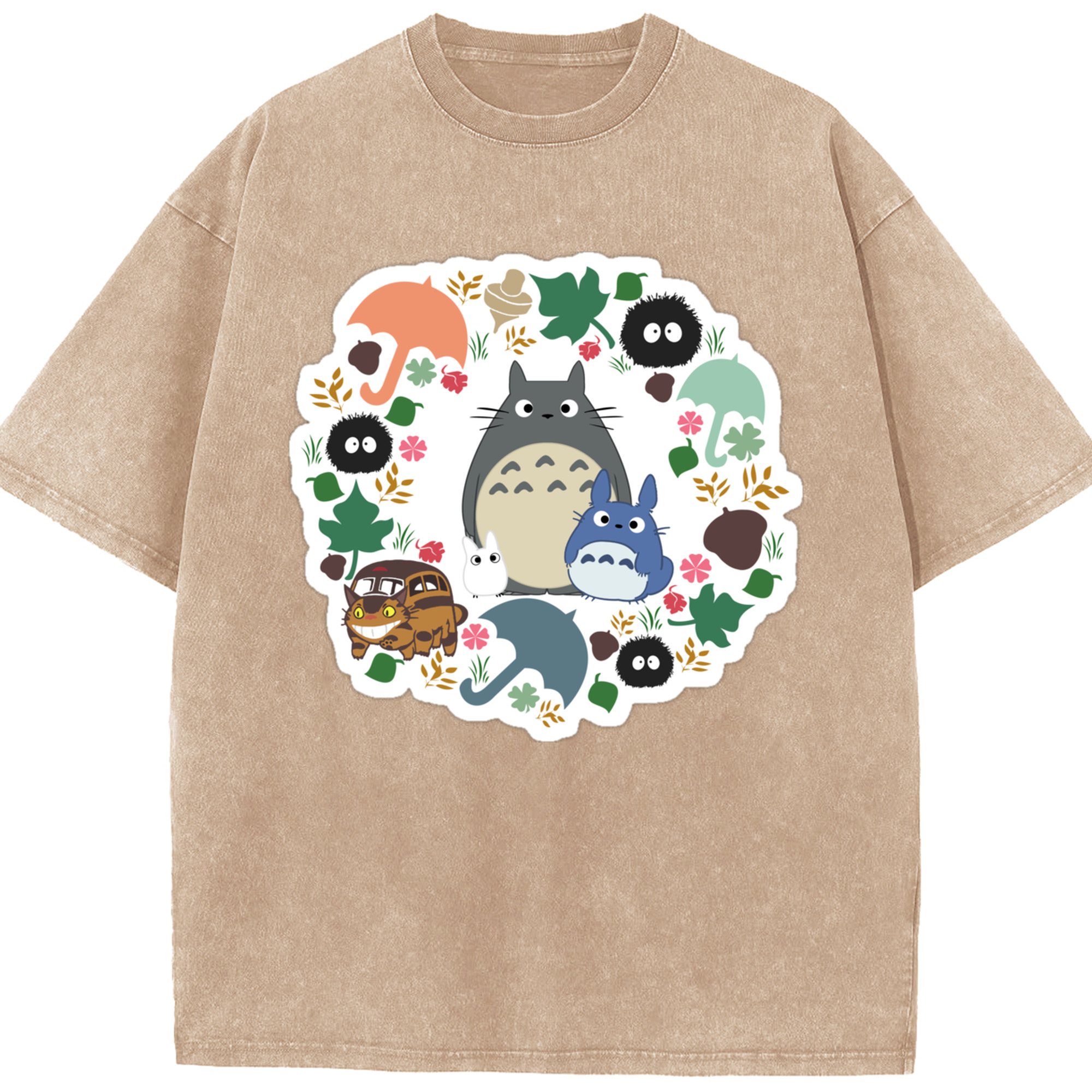 （画像用） となりのトトロ 草壁メイ 草壁サツキ My Neighbor Totoro Satsuki Kusakabe Mei Kusakabe 綿100% ヴィンテージ風 半袖Tシャツ（フロントプリント）