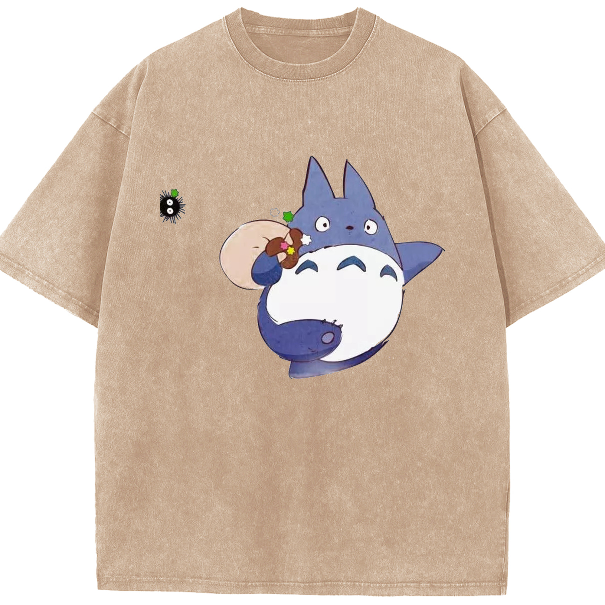（画像用） となりのトトロ 草壁メイ 草壁サツキ My Neighbor Totoro Satsuki Kusakabe Mei Kusakabe 綿100% ヴィンテージ風 半袖Tシャツ（フロントプリント）