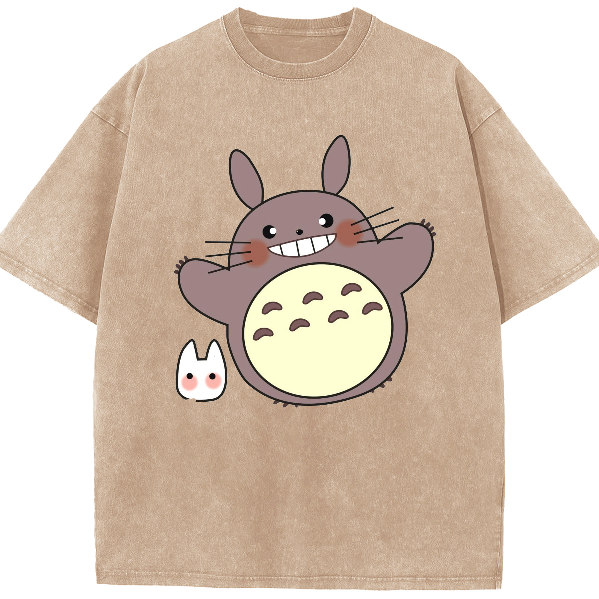 （画像用） となりのトトロ 草壁メイ 草壁サツキ My Neighbor Totoro Satsuki Kusakabe Mei Kusakabe 綿100% ヴィンテージ風 半袖Tシャツ（フロントプリント）