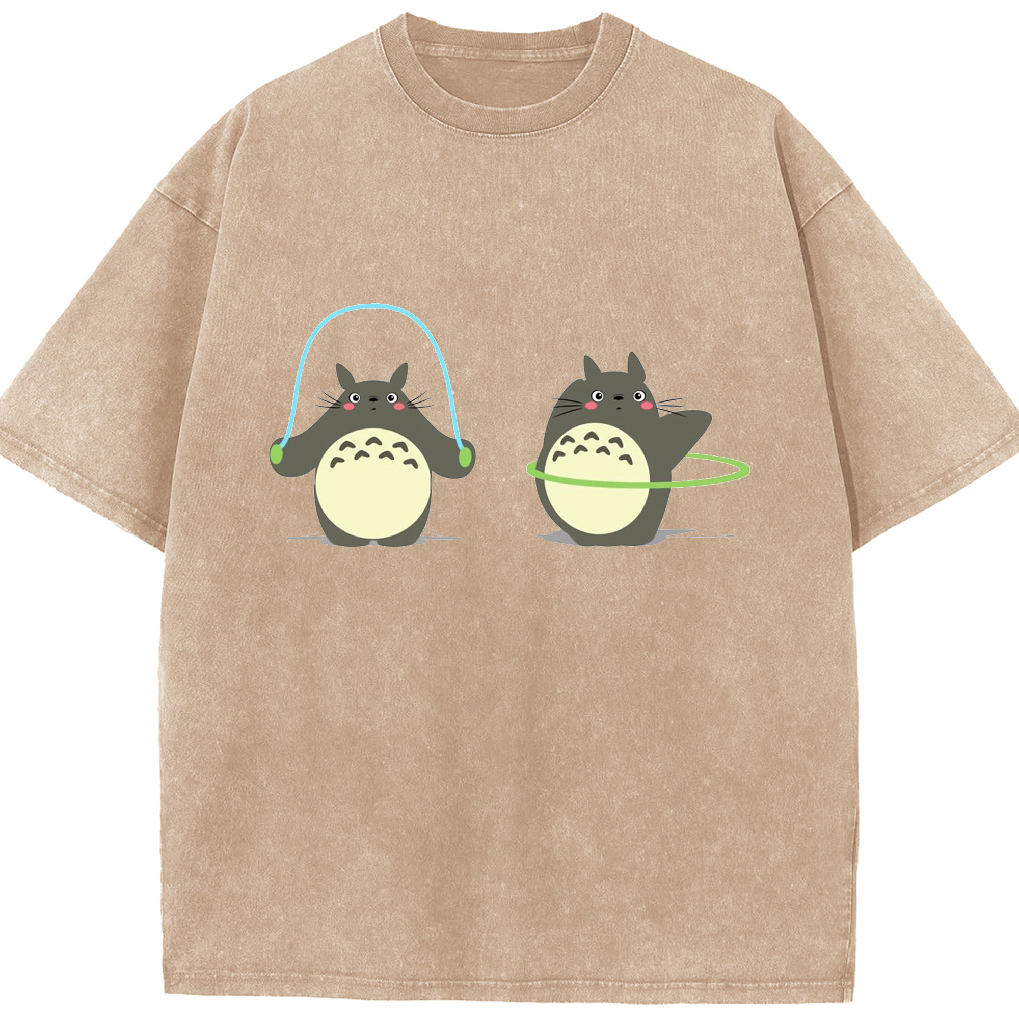 （画像用） となりのトトロ 草壁メイ 草壁サツキ My Neighbor Totoro Satsuki Kusakabe Mei Kusakabe 綿100% ヴィンテージ風 半袖Tシャツ（フロントプリント）