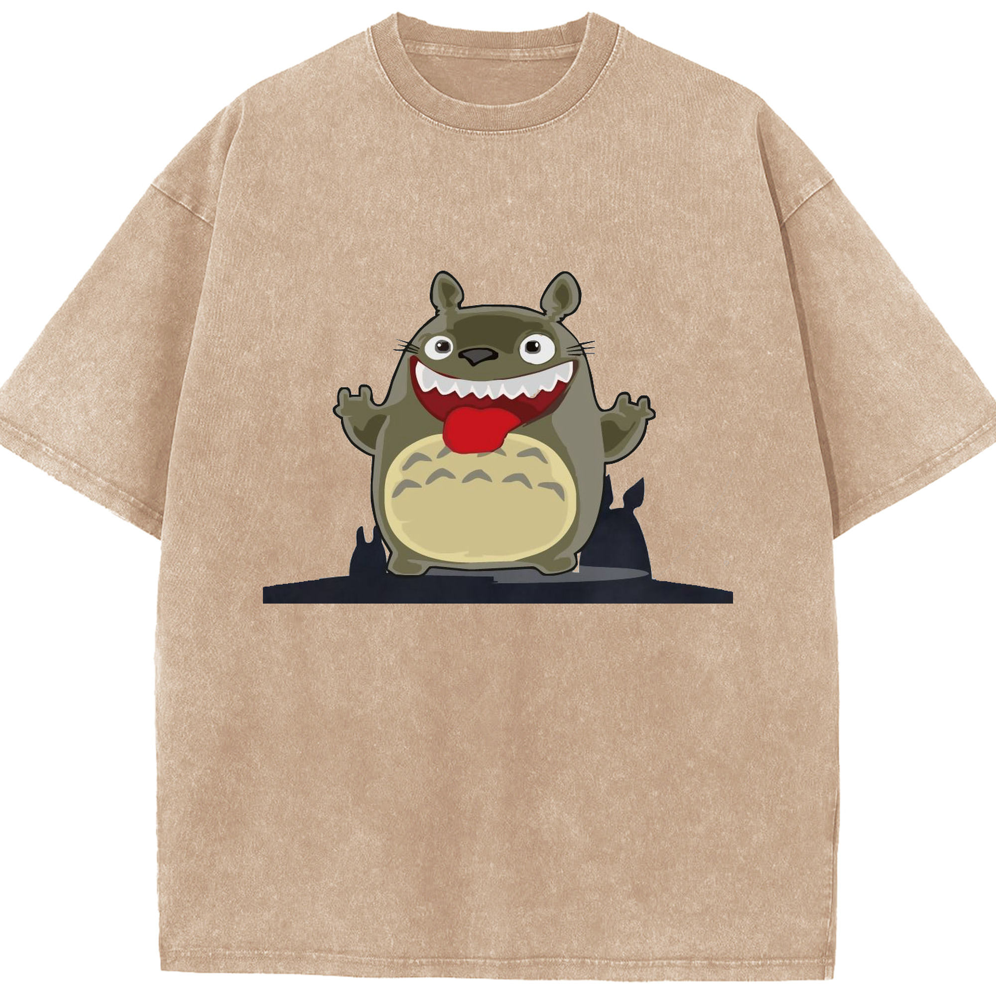 （画像用） となりのトトロ 草壁メイ 草壁サツキ My Neighbor Totoro Satsuki Kusakabe Mei Kusakabe 綿100% ヴィンテージ風 半袖Tシャツ（フロントプリント）