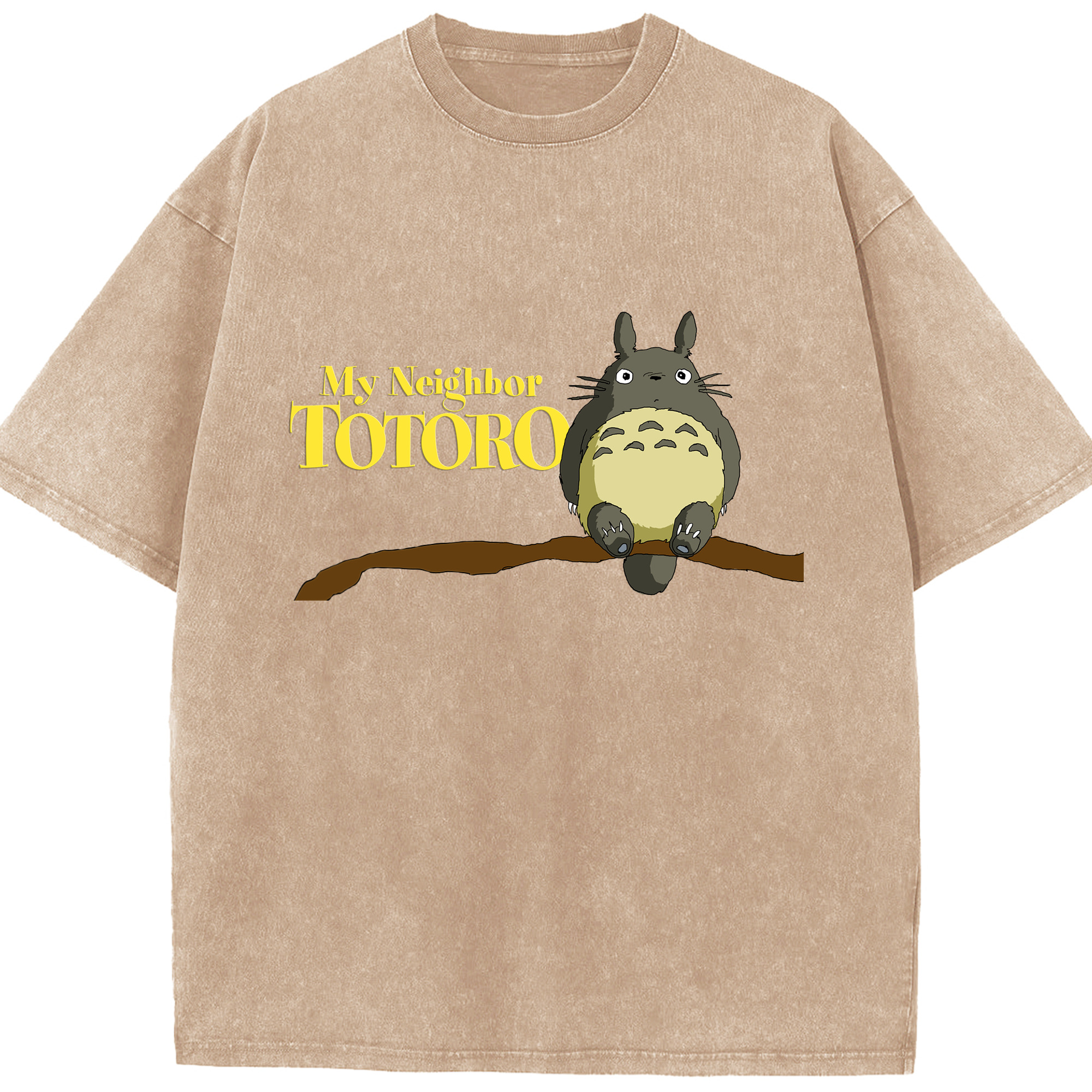 （画像用） となりのトトロ 草壁メイ 草壁サツキ My Neighbor Totoro Satsuki Kusakabe Mei Kusakabe 綿100% ヴィンテージ風 半袖Tシャツ（フロントプリント）