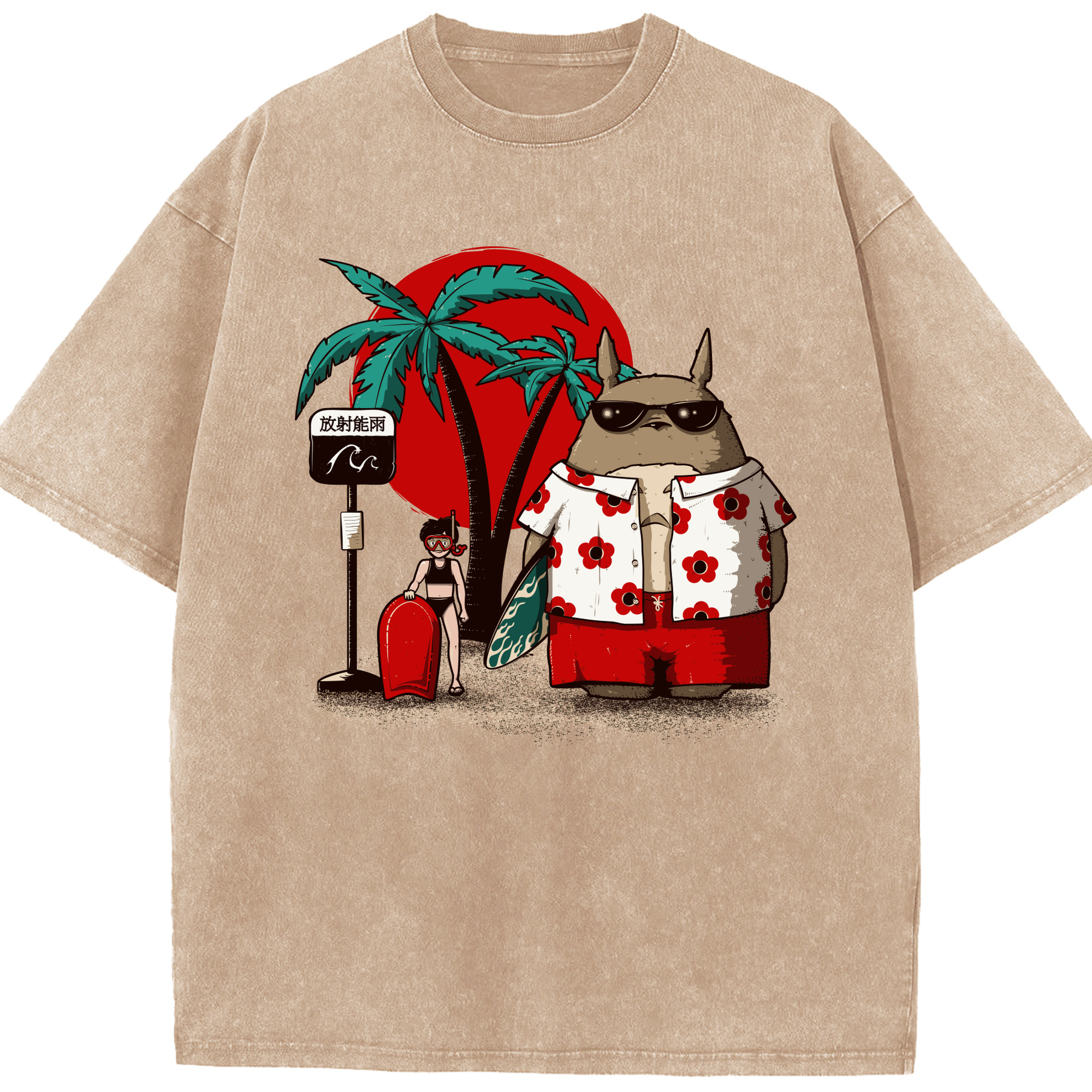 （画像用） となりのトトロ 草壁メイ 草壁サツキ My Neighbor Totoro Satsuki Kusakabe Mei Kusakabe 綿100% ヴィンテージ風 半袖Tシャツ（フロントプリント）