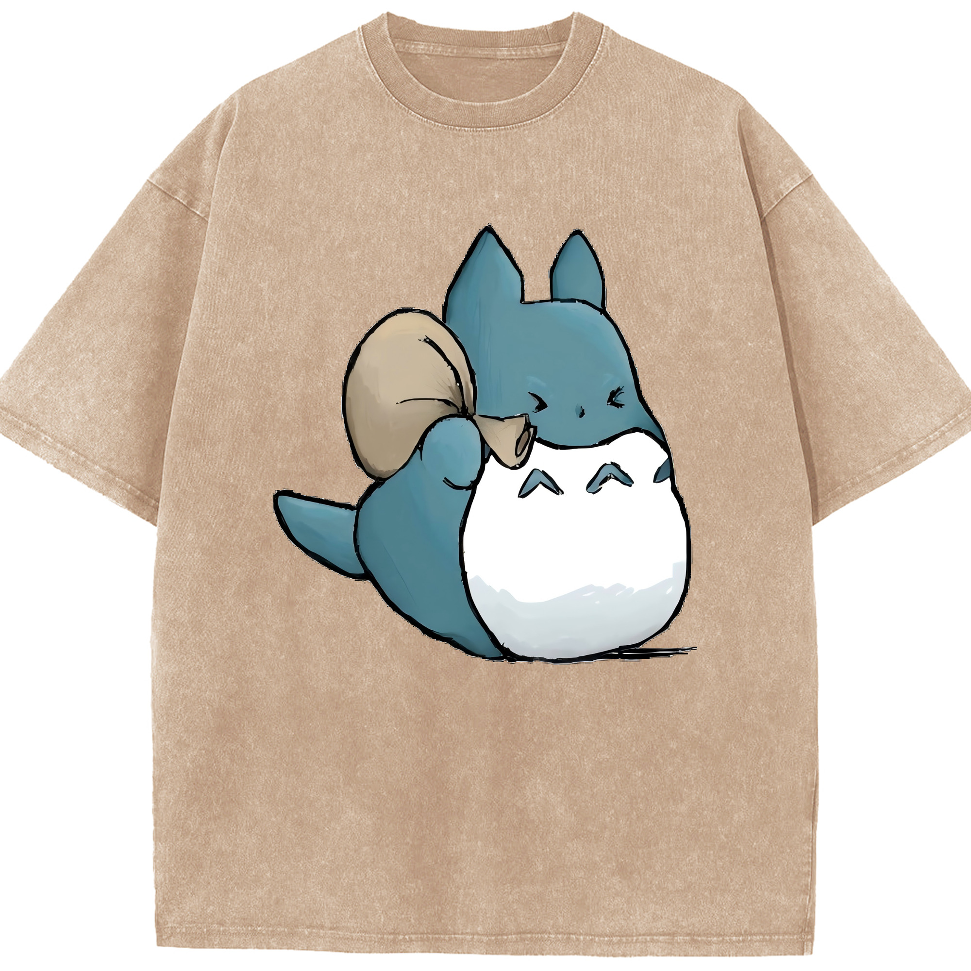 （画像用） となりのトトロ 草壁メイ 草壁サツキ My Neighbor Totoro Satsuki Kusakabe Mei Kusakabe 綿100% ヴィンテージ風 半袖Tシャツ（フロントプリント）