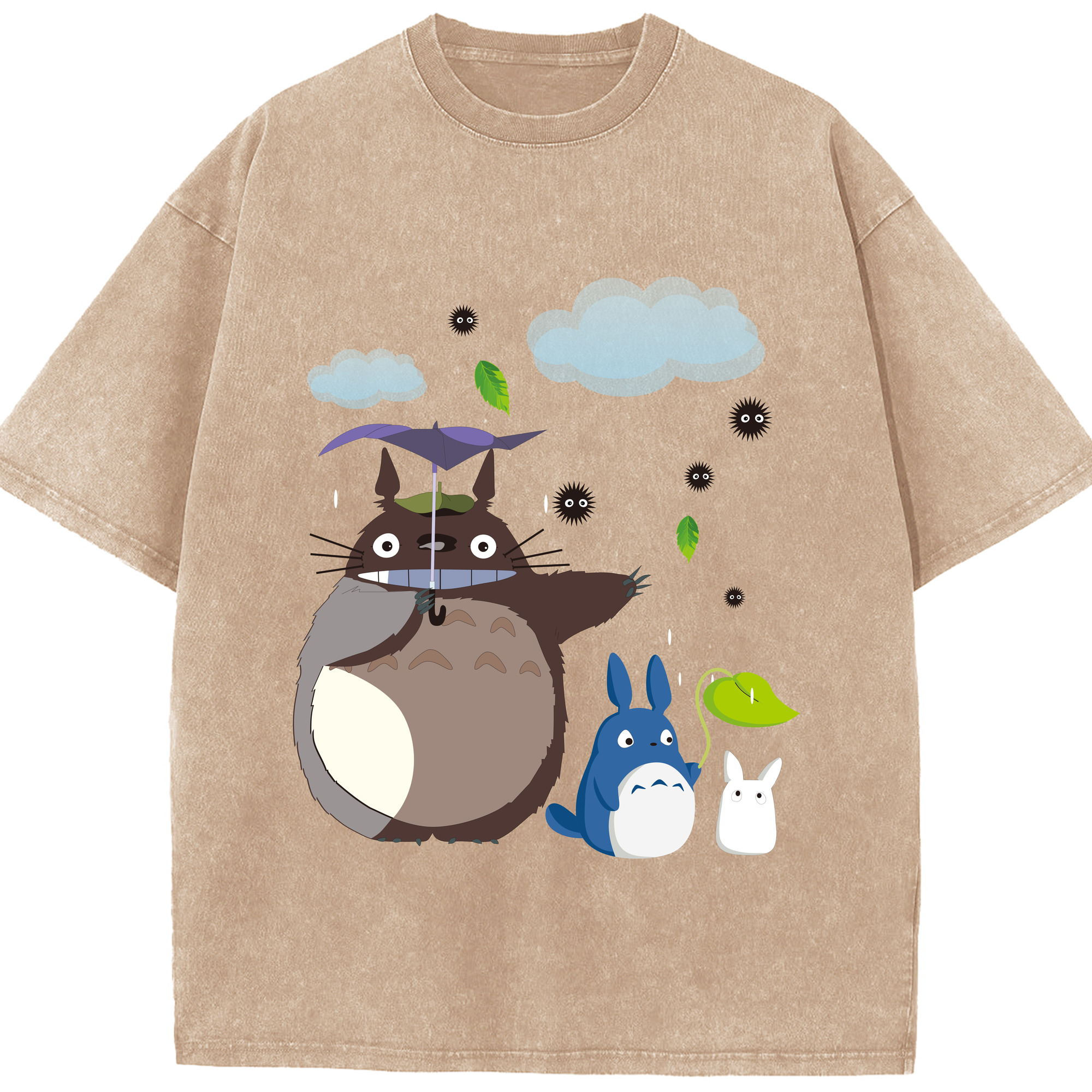 （画像用） となりのトトロ 草壁メイ 草壁サツキ My Neighbor Totoro Satsuki Kusakabe Mei Kusakabe 綿100% ヴィンテージ風 半袖Tシャツ（フロントプリント）