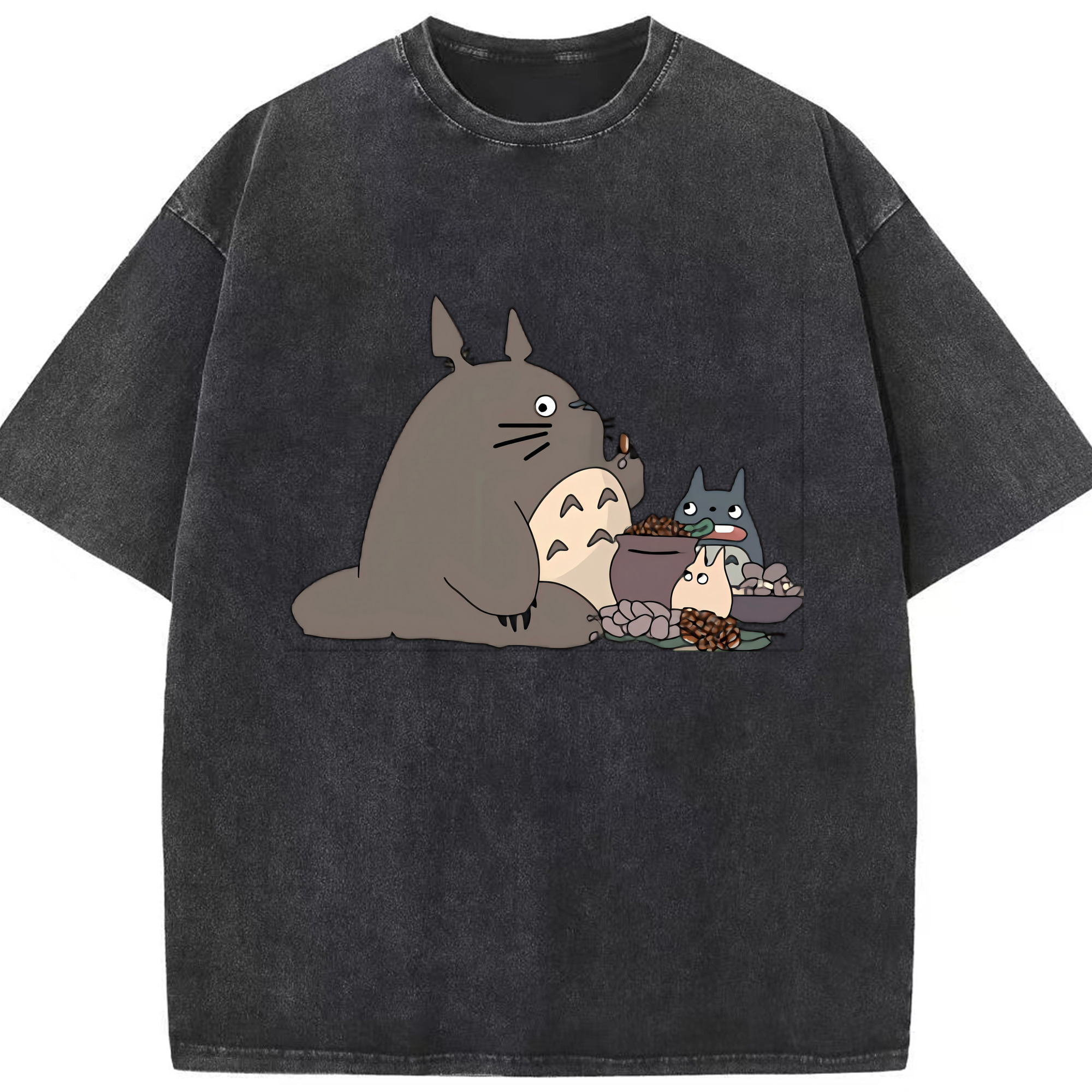 （画像用） となりのトトロ 草壁メイ 草壁サツキ My Neighbor Totoro Satsuki Kusakabe Mei Kusakabe 綿100% ヴィンテージ風 半袖Tシャツ（フロントプリント）