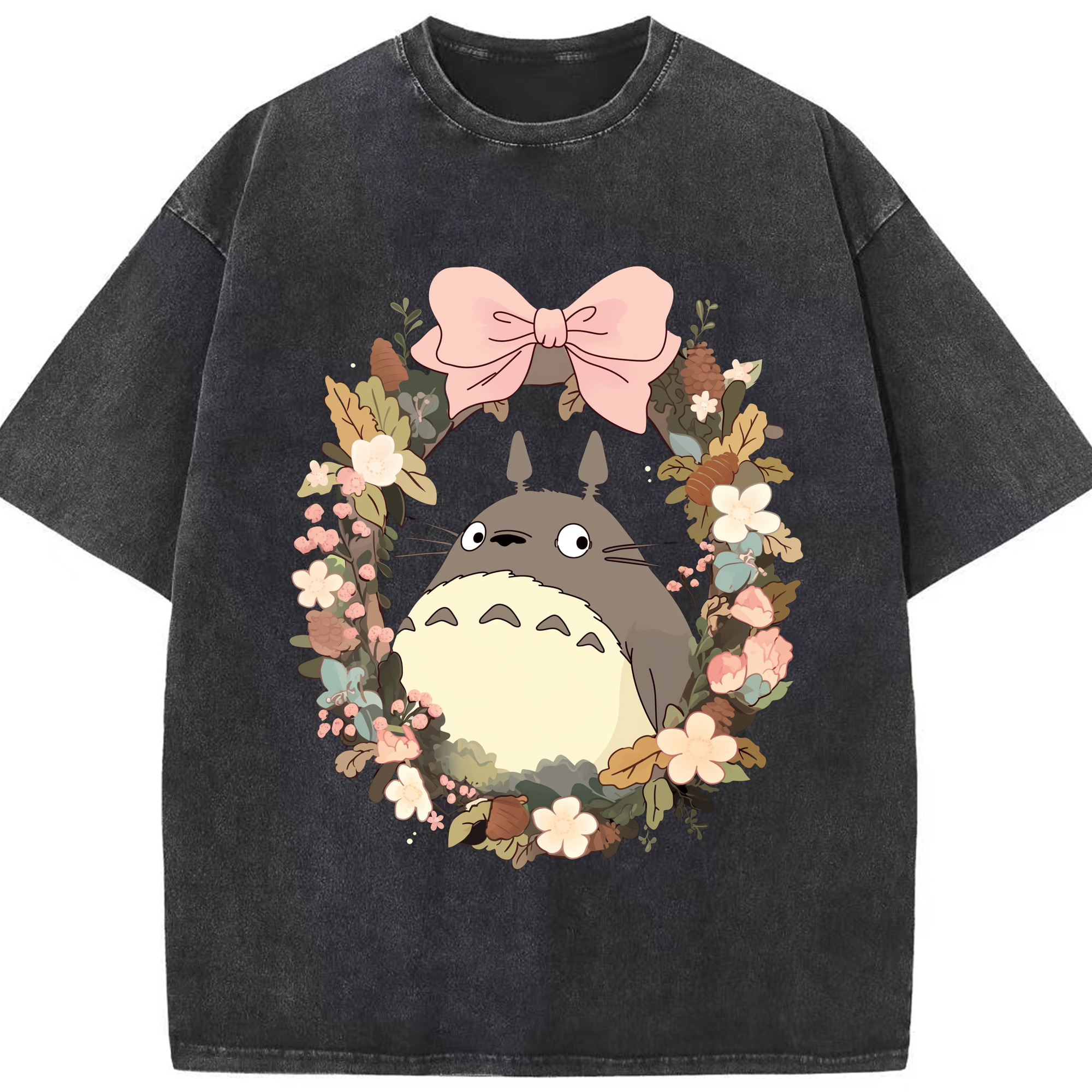（画像用） となりのトトロ 草壁メイ 草壁サツキ My Neighbor Totoro Satsuki Kusakabe Mei Kusakabe 綿100% ヴィンテージ風 半袖Tシャツ（フロントプリント）