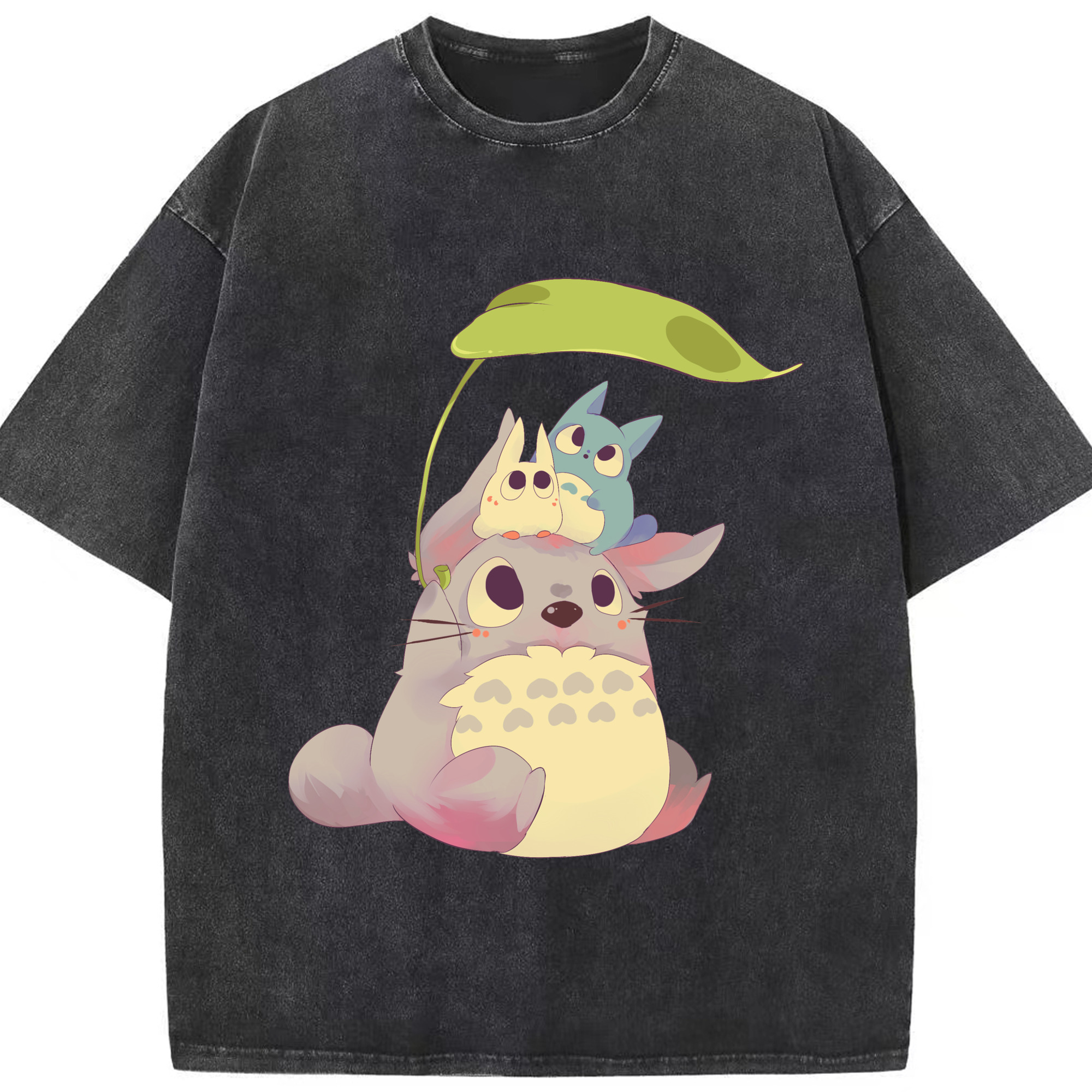 （画像用） となりのトトロ 草壁メイ 草壁サツキ My Neighbor Totoro Satsuki Kusakabe Mei Kusakabe 綿100% ヴィンテージ風 半袖Tシャツ（フロントプリント）