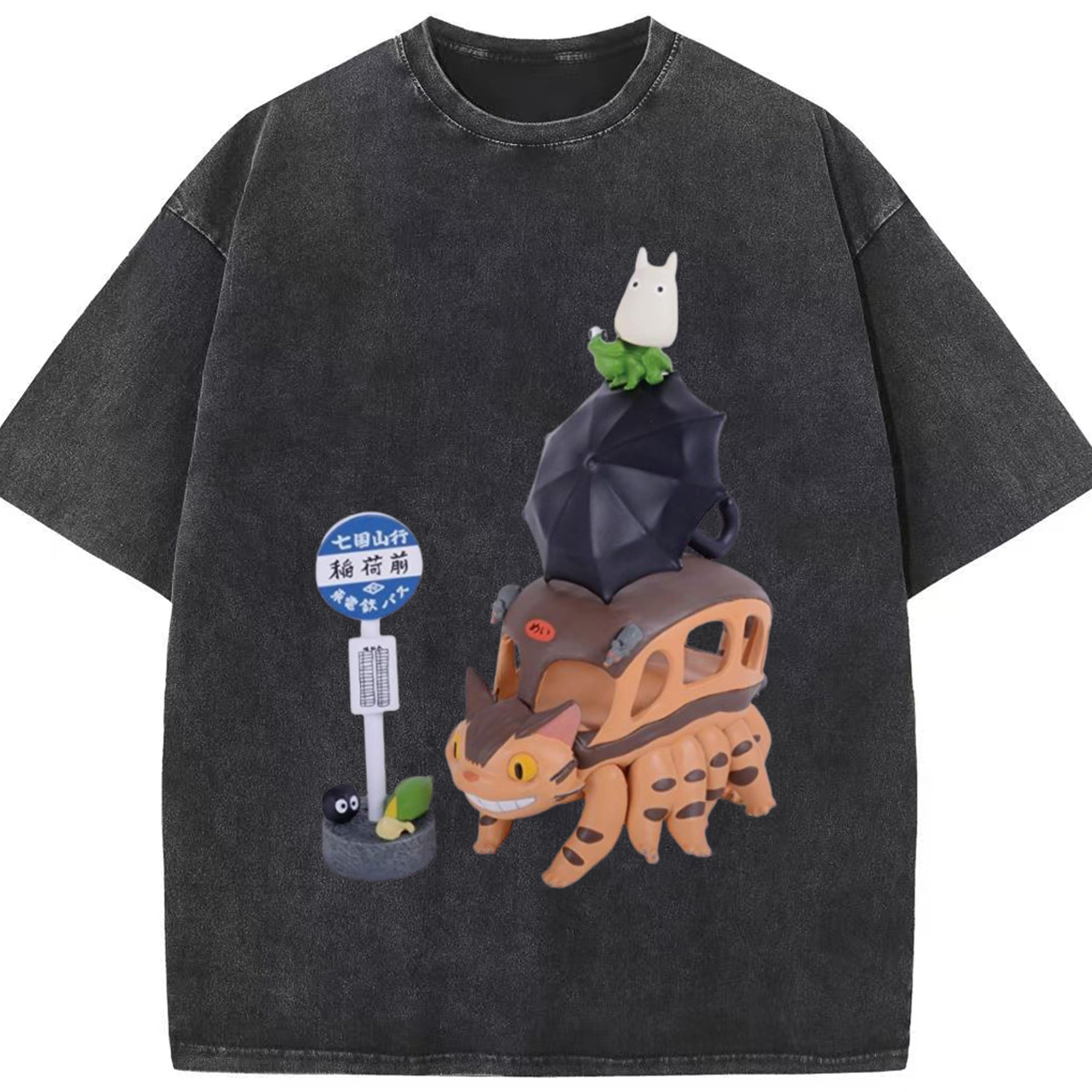 （画像用） となりのトトロ 草壁メイ 草壁サツキ My Neighbor Totoro Satsuki Kusakabe Mei Kusakabe 綿100% ヴィンテージ風 半袖Tシャツ（フロントプリント）