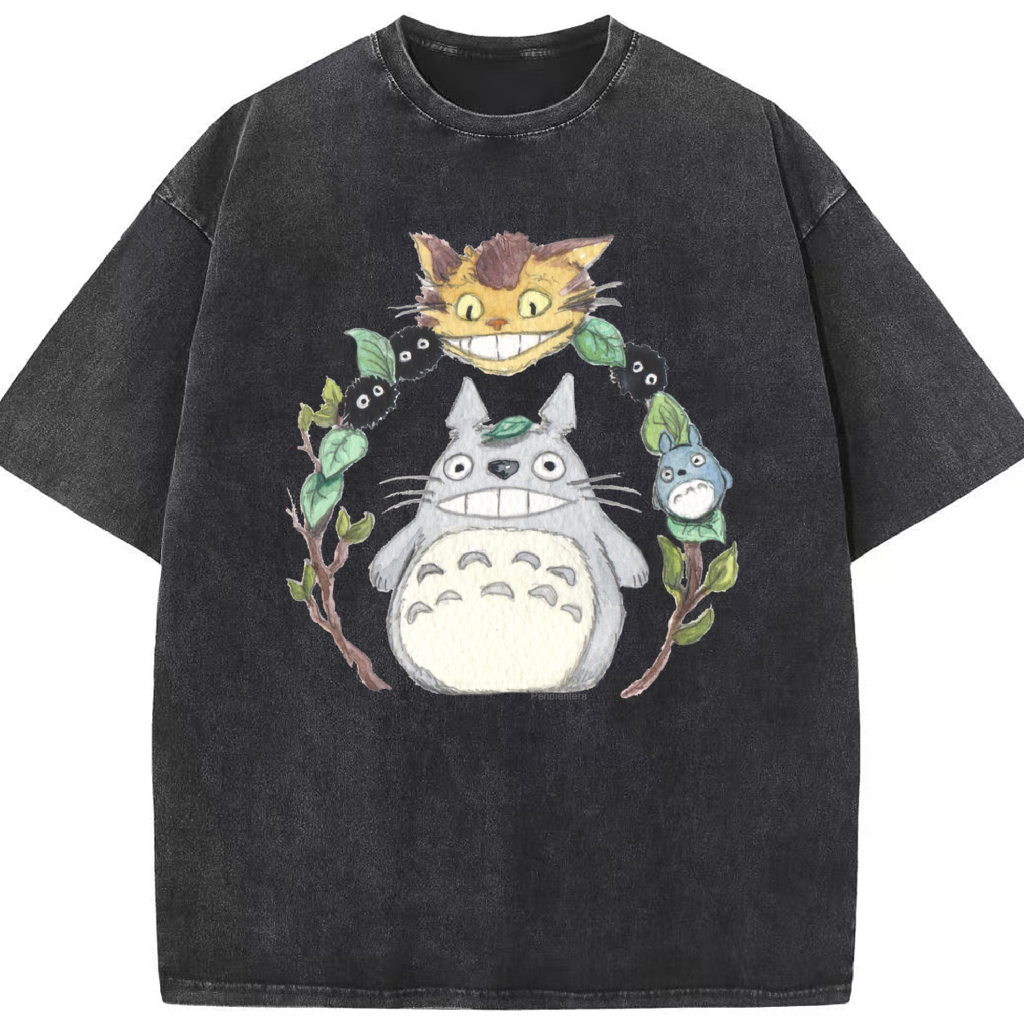 （画像用） となりのトトロ 草壁メイ 草壁サツキ My Neighbor Totoro Satsuki Kusakabe Mei Kusakabe 綿100% ヴィンテージ風 半袖Tシャツ（フロントプリント）