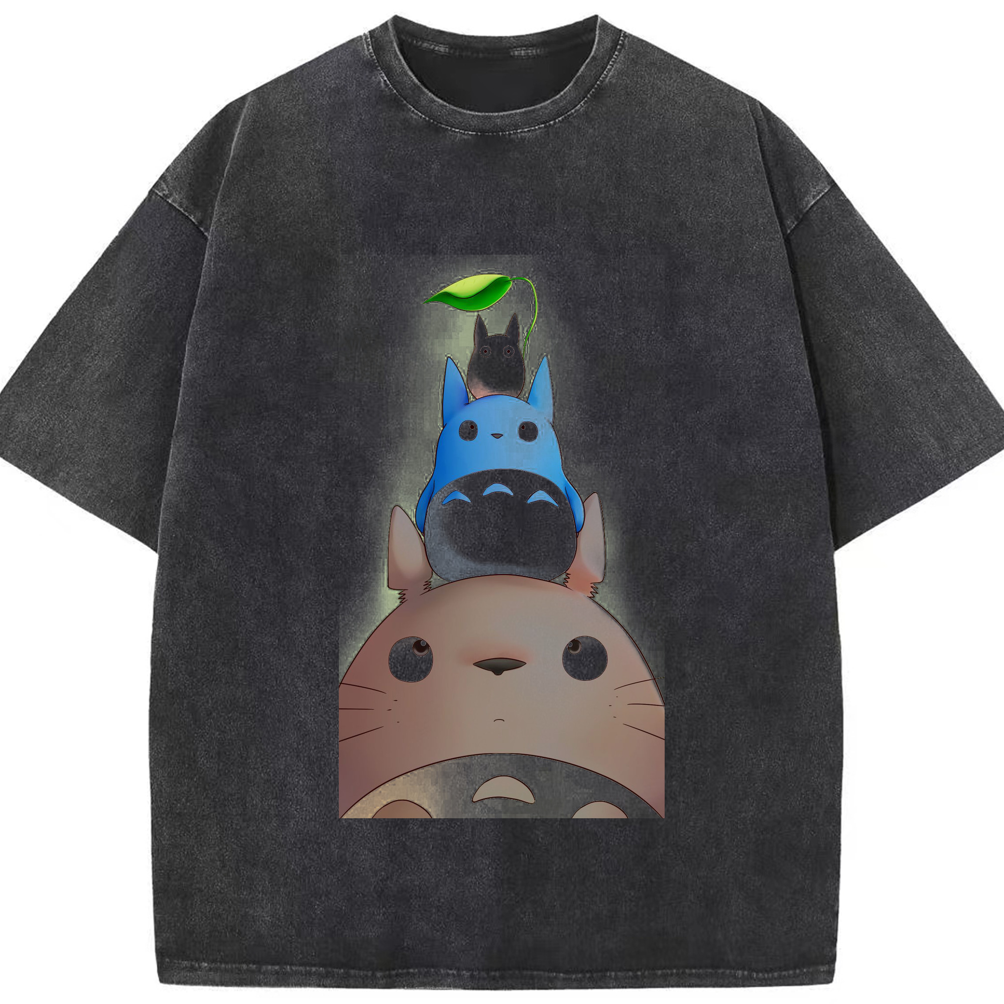 （画像用） となりのトトロ 草壁メイ 草壁サツキ My Neighbor Totoro Satsuki Kusakabe Mei Kusakabe 綿100% ヴィンテージ風 半袖Tシャツ（フロントプリント）