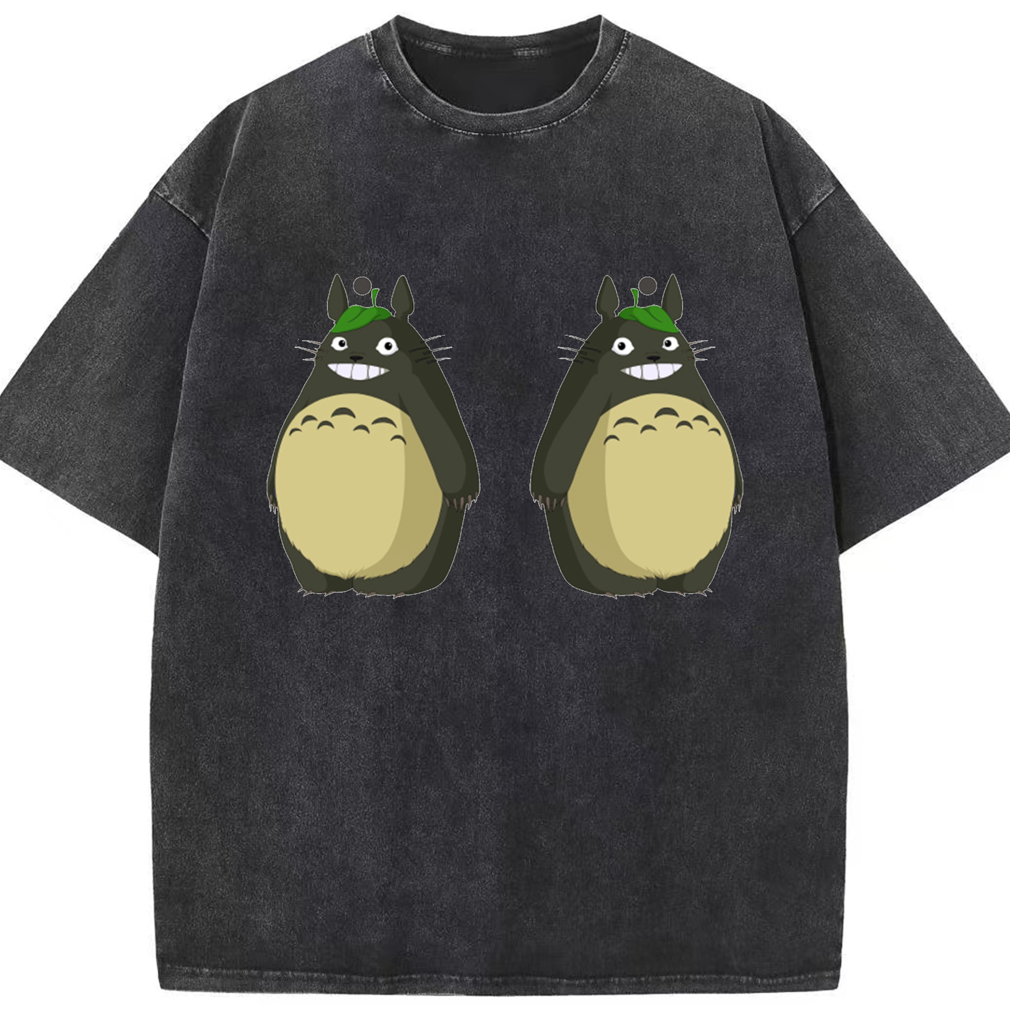 （画像用） となりのトトロ 草壁メイ 草壁サツキ My Neighbor Totoro Satsuki Kusakabe Mei Kusakabe 綿100% ヴィンテージ風 半袖Tシャツ（フロントプリント）
