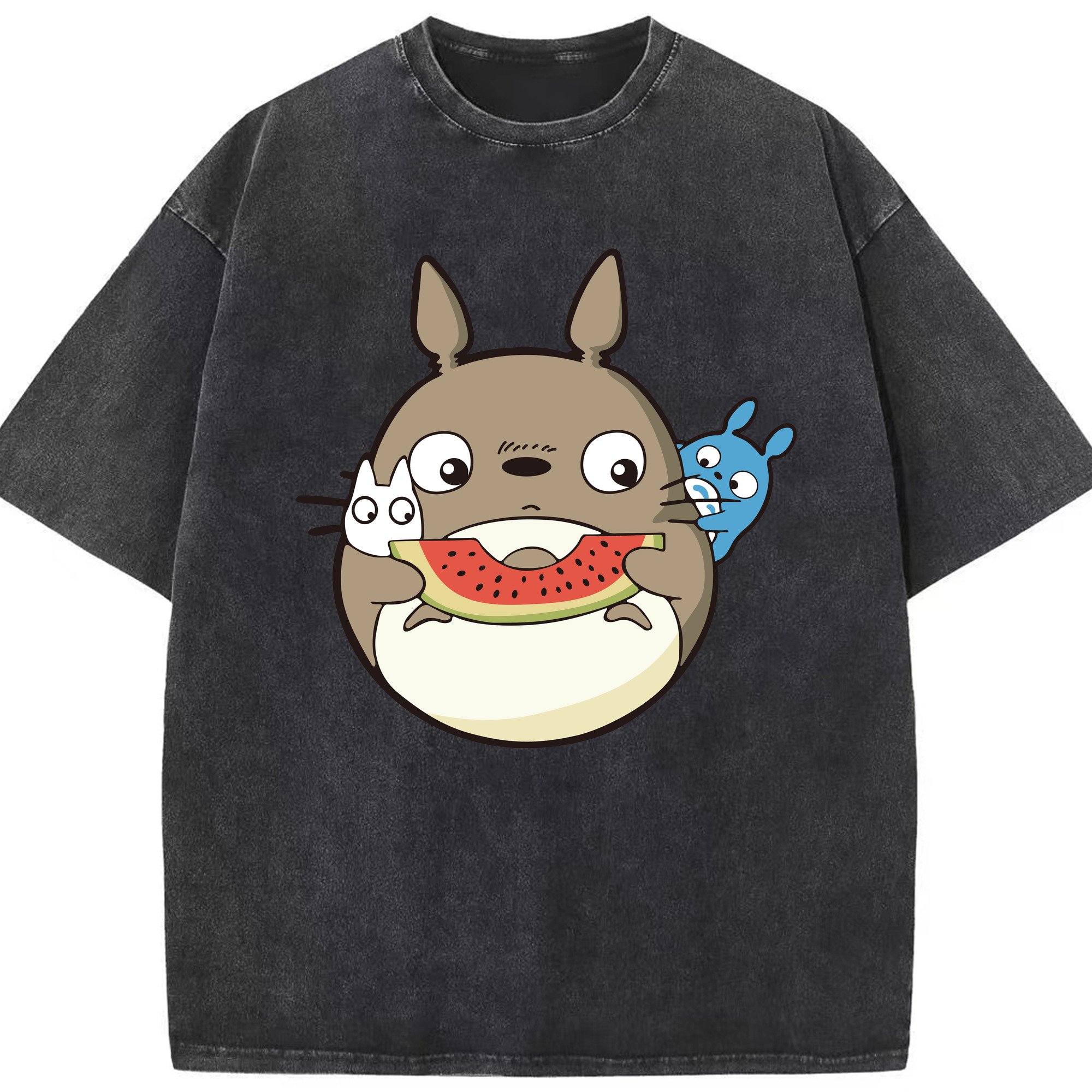 （画像用） となりのトトロ 草壁メイ 草壁サツキ My Neighbor Totoro Satsuki Kusakabe Mei Kusakabe 綿100% ヴィンテージ風 半袖Tシャツ（フロントプリント）