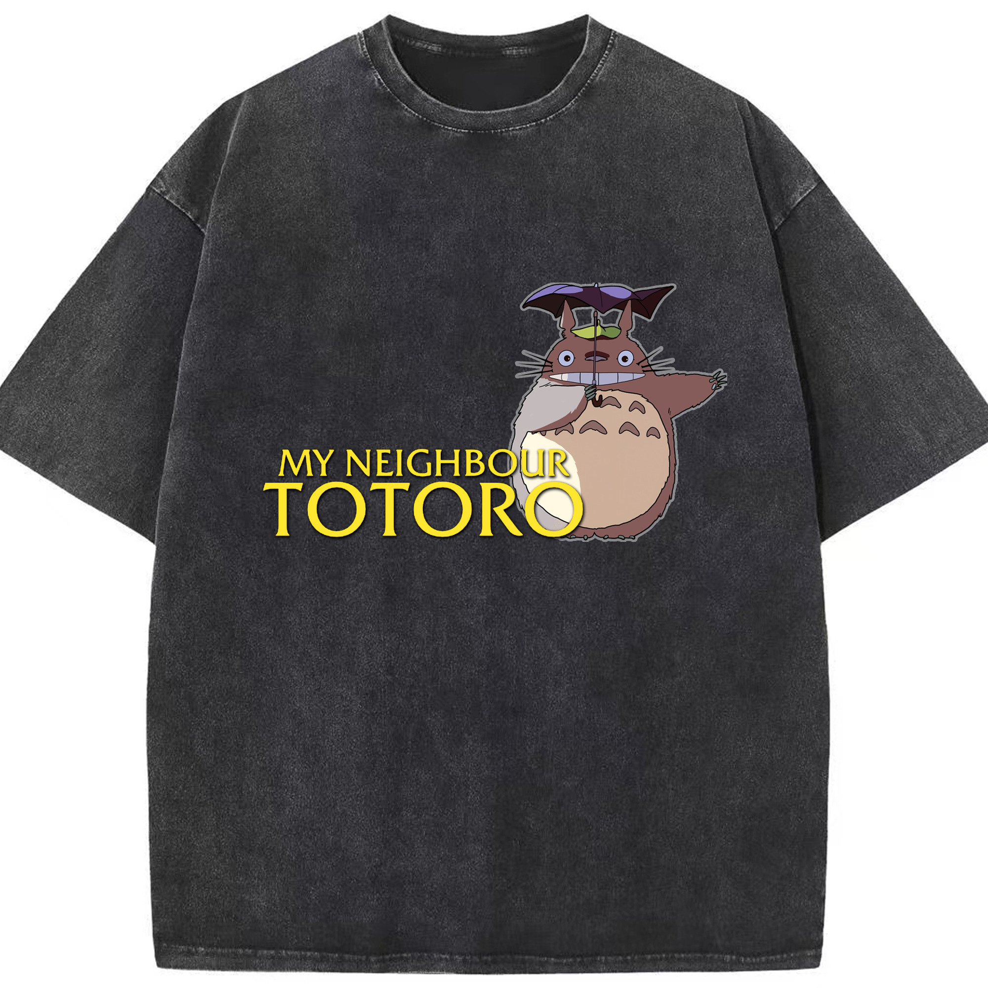 （画像用） となりのトトロ 草壁メイ 草壁サツキ My Neighbor Totoro Satsuki Kusakabe Mei Kusakabe 綿100% ヴィンテージ風 半袖Tシャツ（フロントプリント）