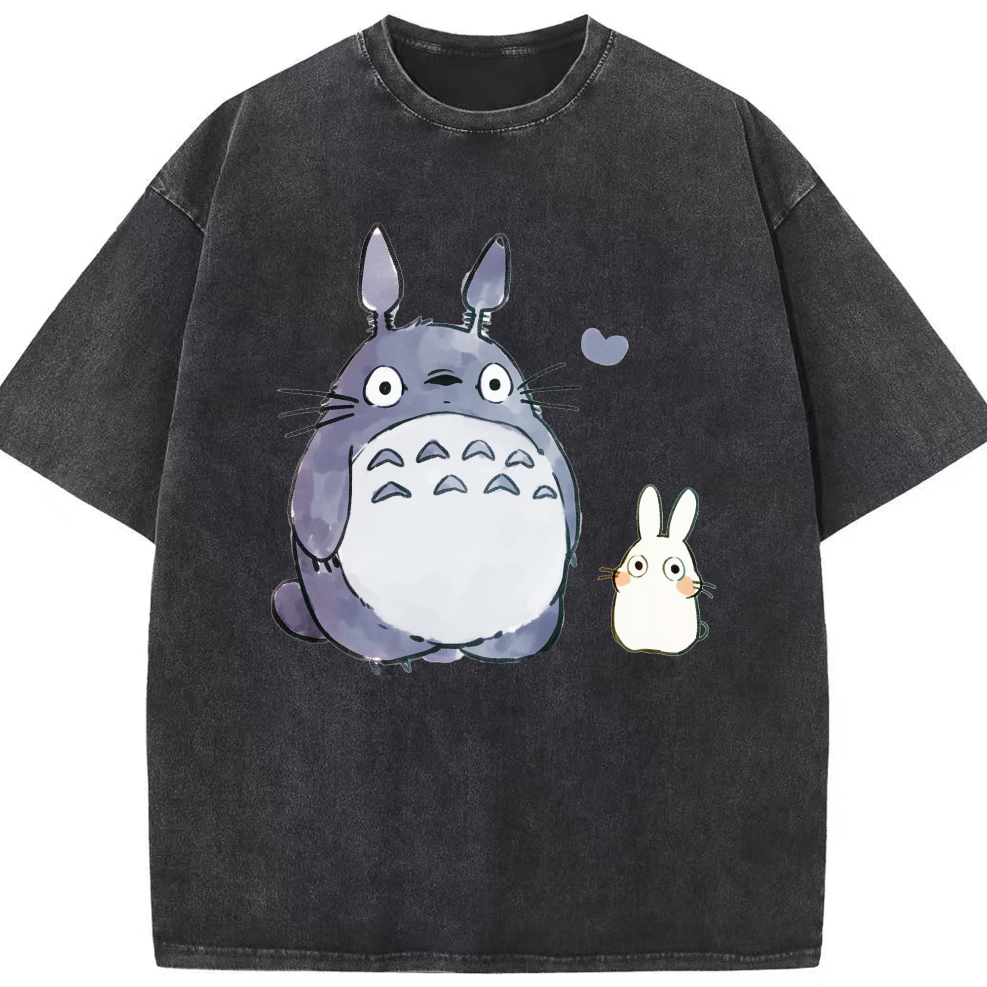 （画像用） となりのトトロ 草壁メイ 草壁サツキ My Neighbor Totoro Satsuki Kusakabe Mei Kusakabe 綿100% ヴィンテージ風 半袖Tシャツ（フロントプリント）