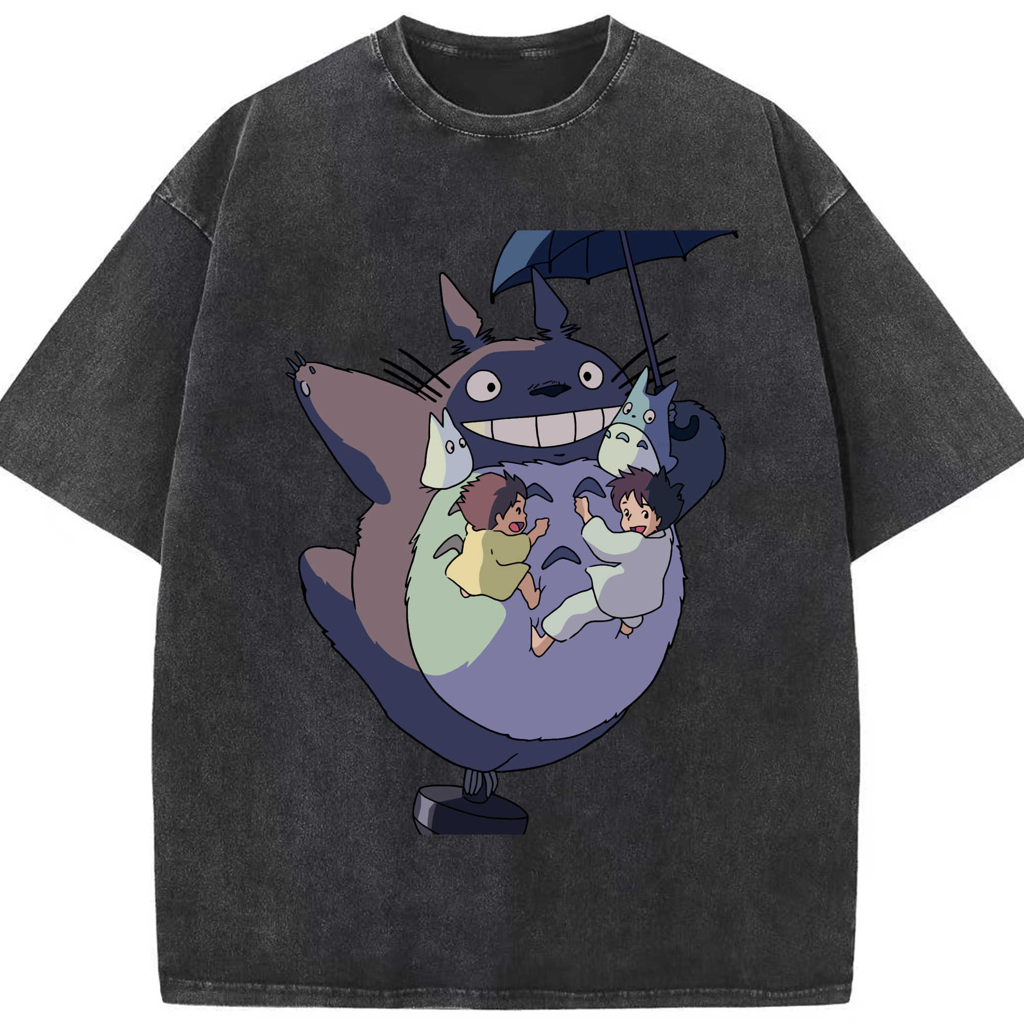 （画像用） となりのトトロ 草壁メイ 草壁サツキ My Neighbor Totoro Satsuki Kusakabe Mei Kusakabe 綿100% ヴィンテージ風 半袖Tシャツ（フロントプリント）