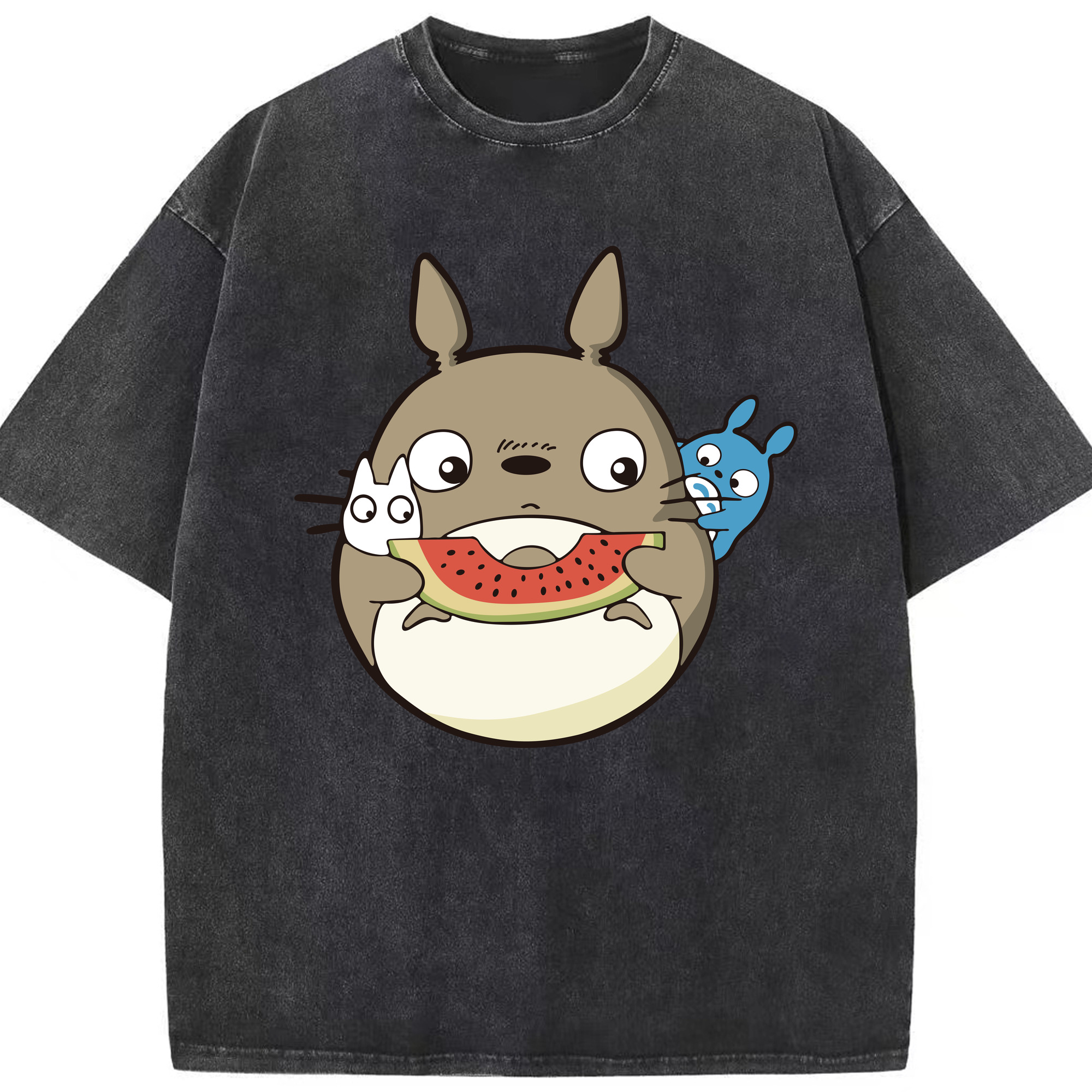 （画像用） となりのトトロ 草壁メイ 草壁サツキ My Neighbor Totoro Satsuki Kusakabe Mei Kusakabe 綿100% ヴィンテージ風 半袖Tシャツ（フロントプリント）
