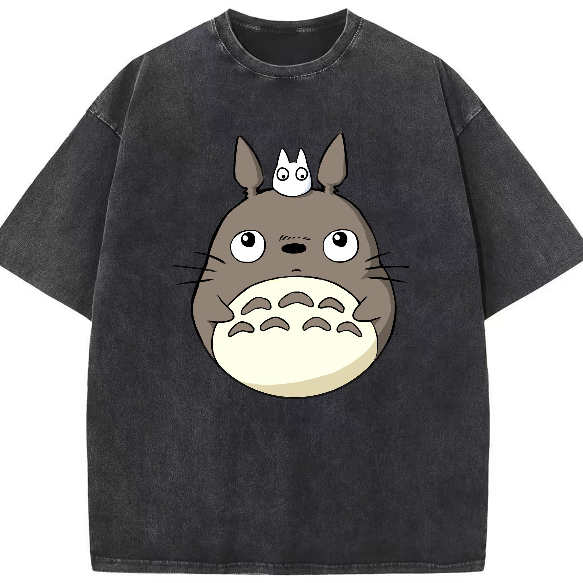 （画像用） となりのトトロ 草壁メイ 草壁サツキ My Neighbor Totoro Satsuki Kusakabe Mei Kusakabe 綿100% ヴィンテージ風 半袖Tシャツ（フロントプリント）