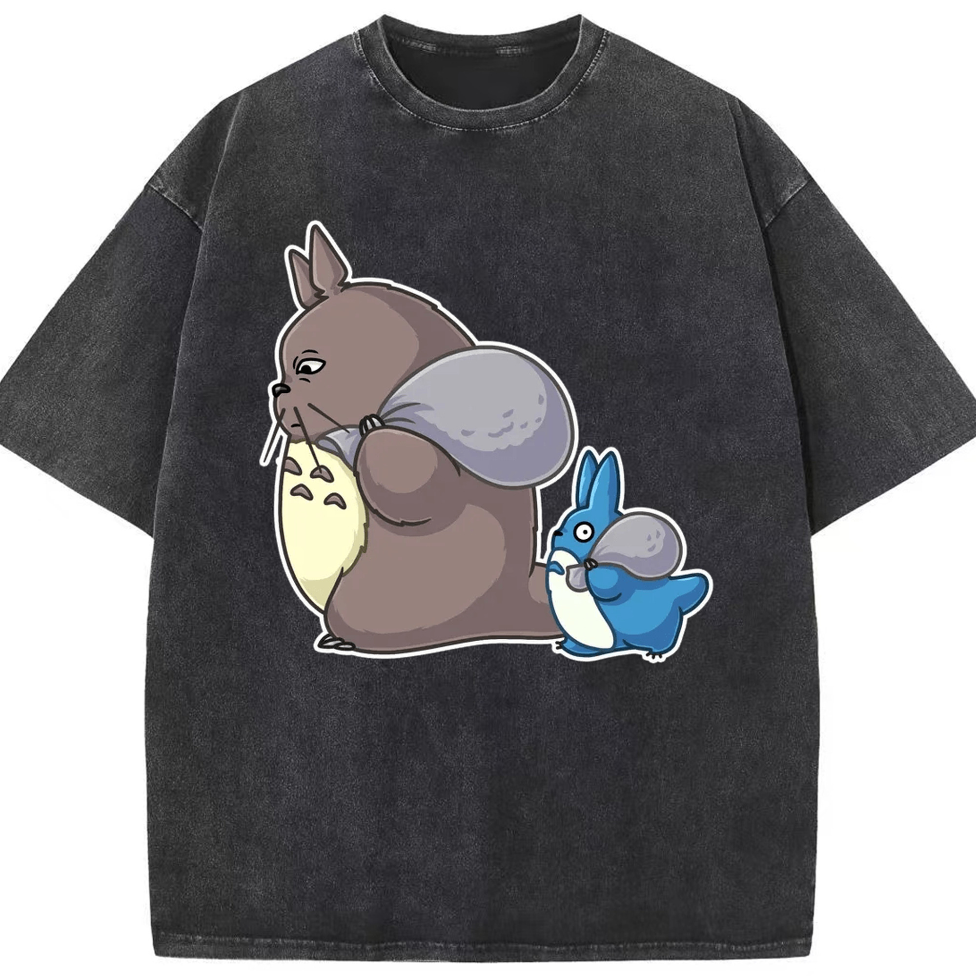 （画像用） となりのトトロ 草壁メイ 草壁サツキ My Neighbor Totoro Satsuki Kusakabe Mei Kusakabe 綿100% ヴィンテージ風 半袖Tシャツ（フロントプリント）