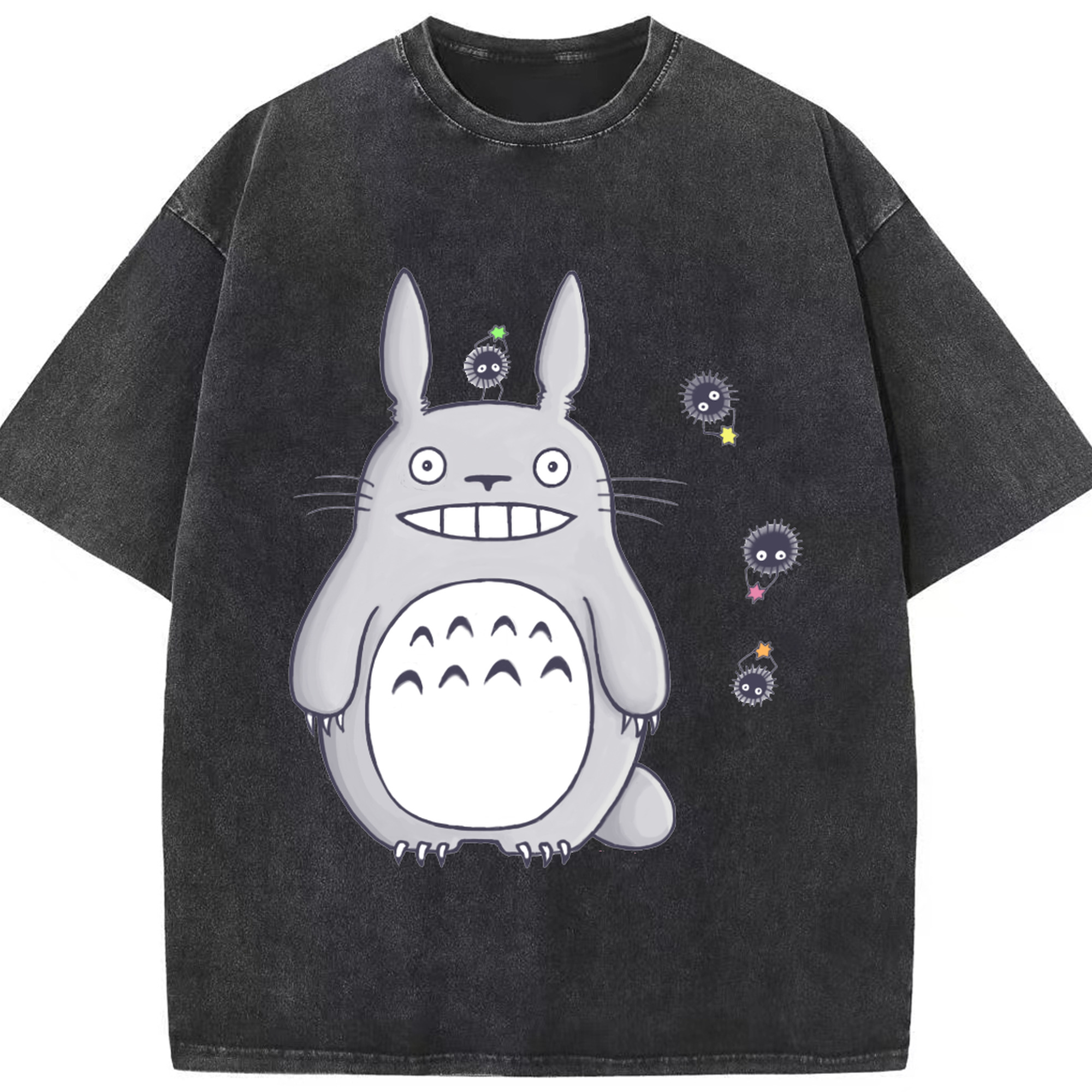 （画像用） となりのトトロ 草壁メイ 草壁サツキ My Neighbor Totoro Satsuki Kusakabe Mei Kusakabe 綿100% ヴィンテージ風 半袖Tシャツ（フロントプリント）