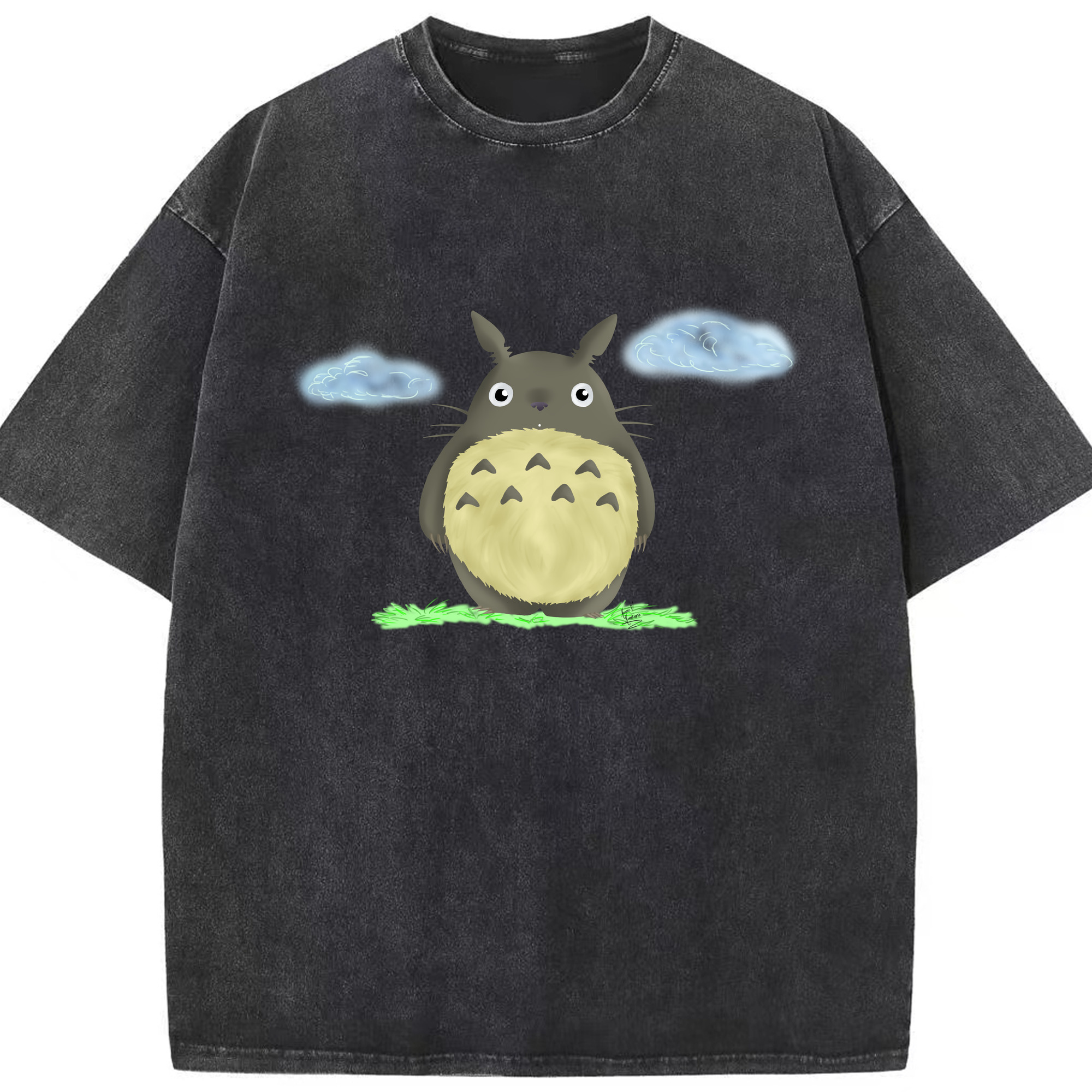 （画像用） となりのトトロ 草壁メイ 草壁サツキ My Neighbor Totoro Satsuki Kusakabe Mei Kusakabe 綿100% ヴィンテージ風 半袖Tシャツ（フロントプリント）