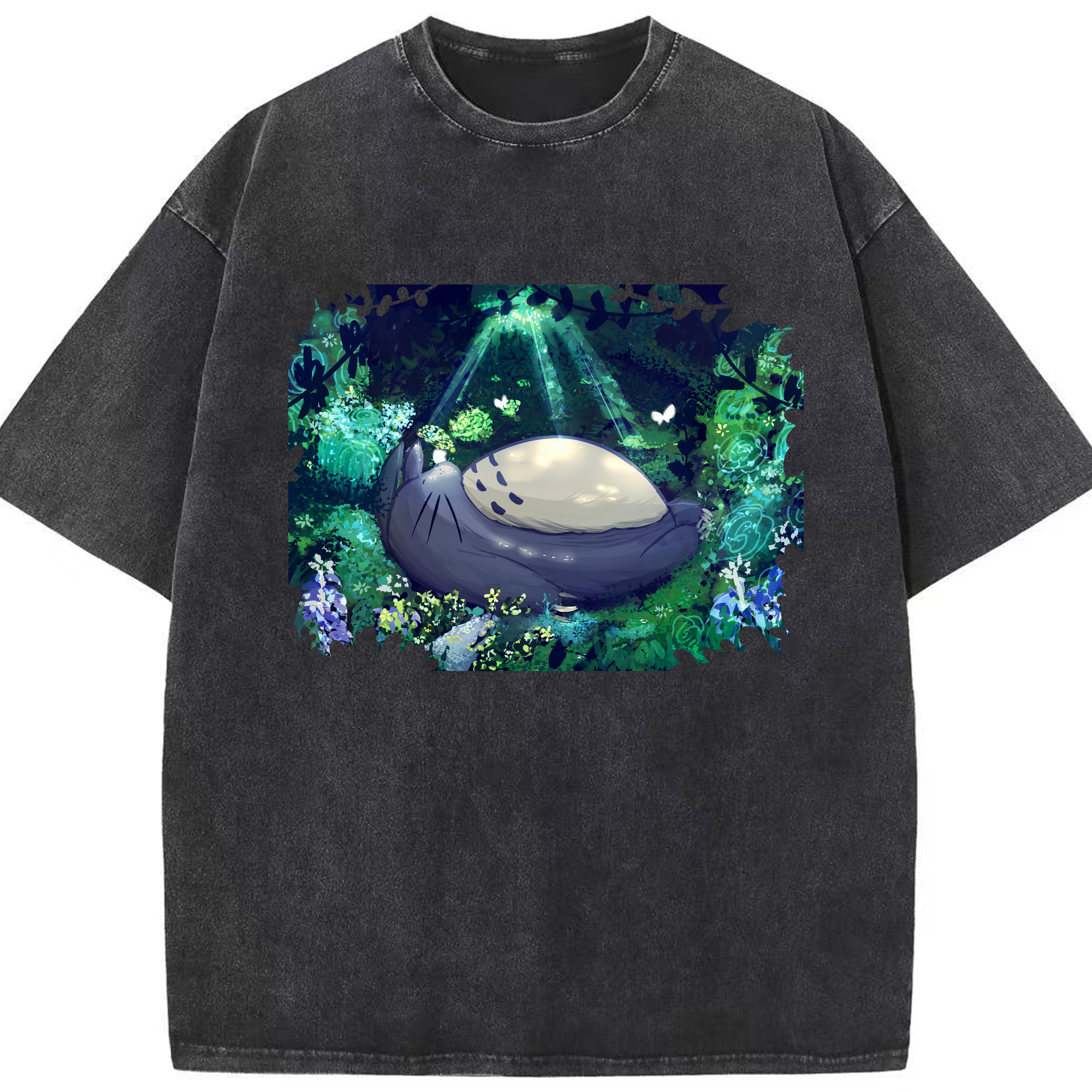（画像用） となりのトトロ 草壁メイ 草壁サツキ My Neighbor Totoro Satsuki Kusakabe Mei Kusakabe 綿100% ヴィンテージ風 半袖Tシャツ（フロントプリント）