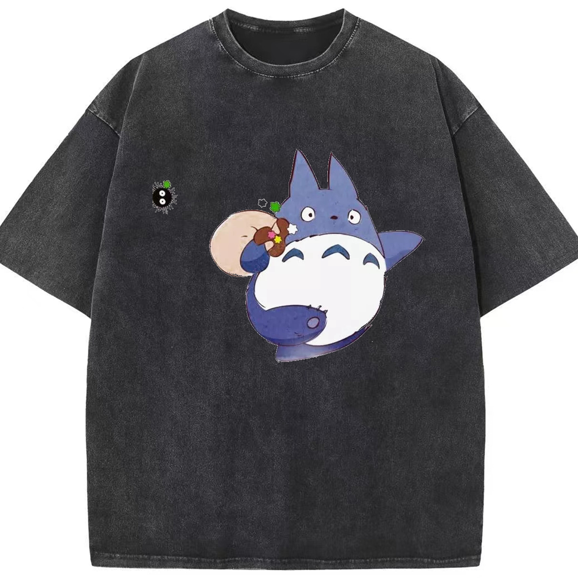 （画像用） となりのトトロ 草壁メイ 草壁サツキ My Neighbor Totoro Satsuki Kusakabe Mei Kusakabe 綿100% ヴィンテージ風 半袖Tシャツ（フロントプリント）