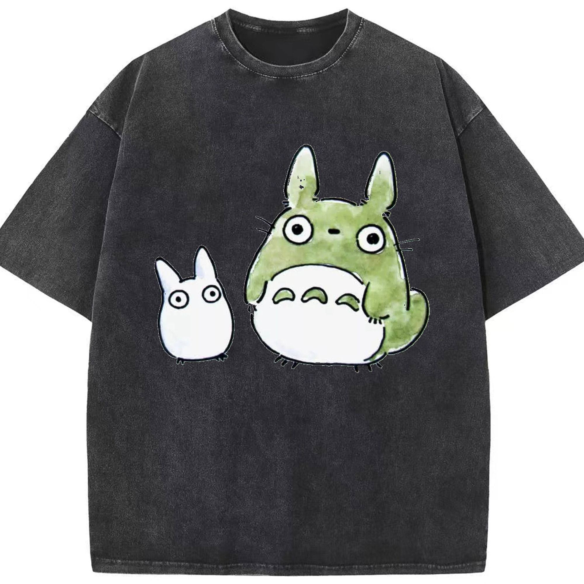 （画像用） となりのトトロ 草壁メイ 草壁サツキ My Neighbor Totoro Satsuki Kusakabe Mei Kusakabe 綿100% ヴィンテージ風 半袖Tシャツ（フロントプリント）