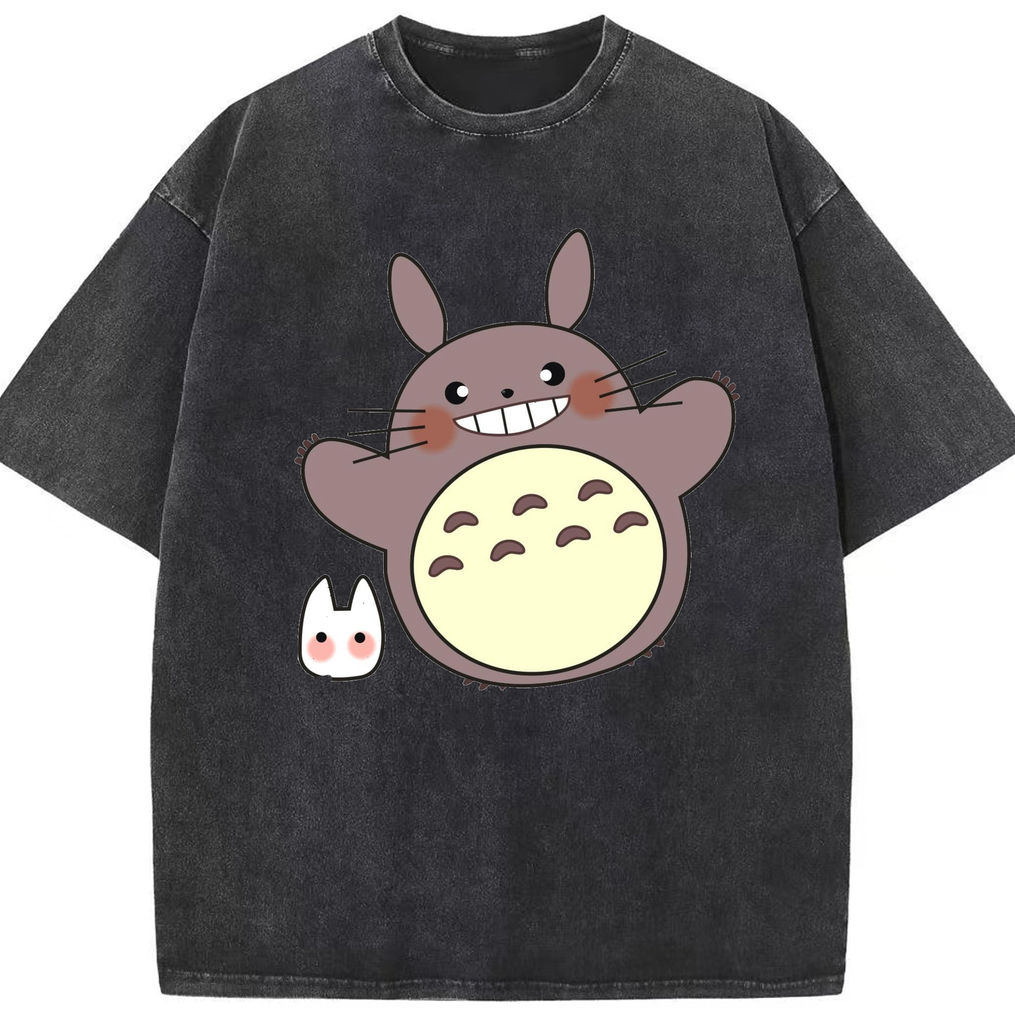 （画像用） となりのトトロ 草壁メイ 草壁サツキ My Neighbor Totoro Satsuki Kusakabe Mei Kusakabe 綿100% ヴィンテージ風 半袖Tシャツ（フロントプリント）