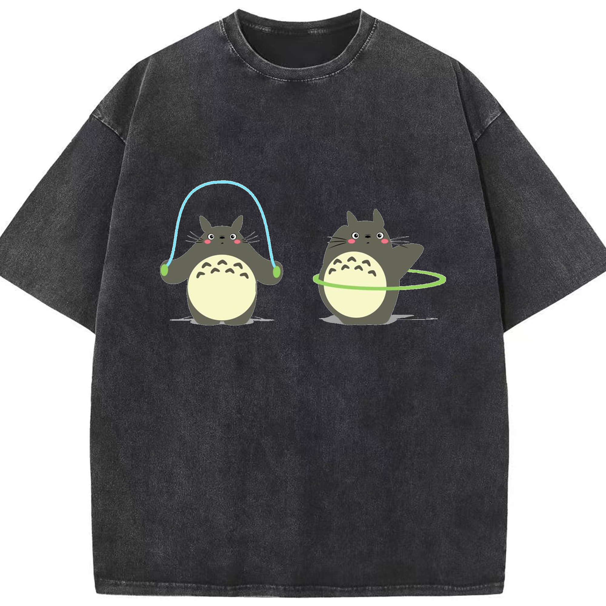（画像用） となりのトトロ 草壁メイ 草壁サツキ My Neighbor Totoro Satsuki Kusakabe Mei Kusakabe 綿100% ヴィンテージ風 半袖Tシャツ（フロントプリント）